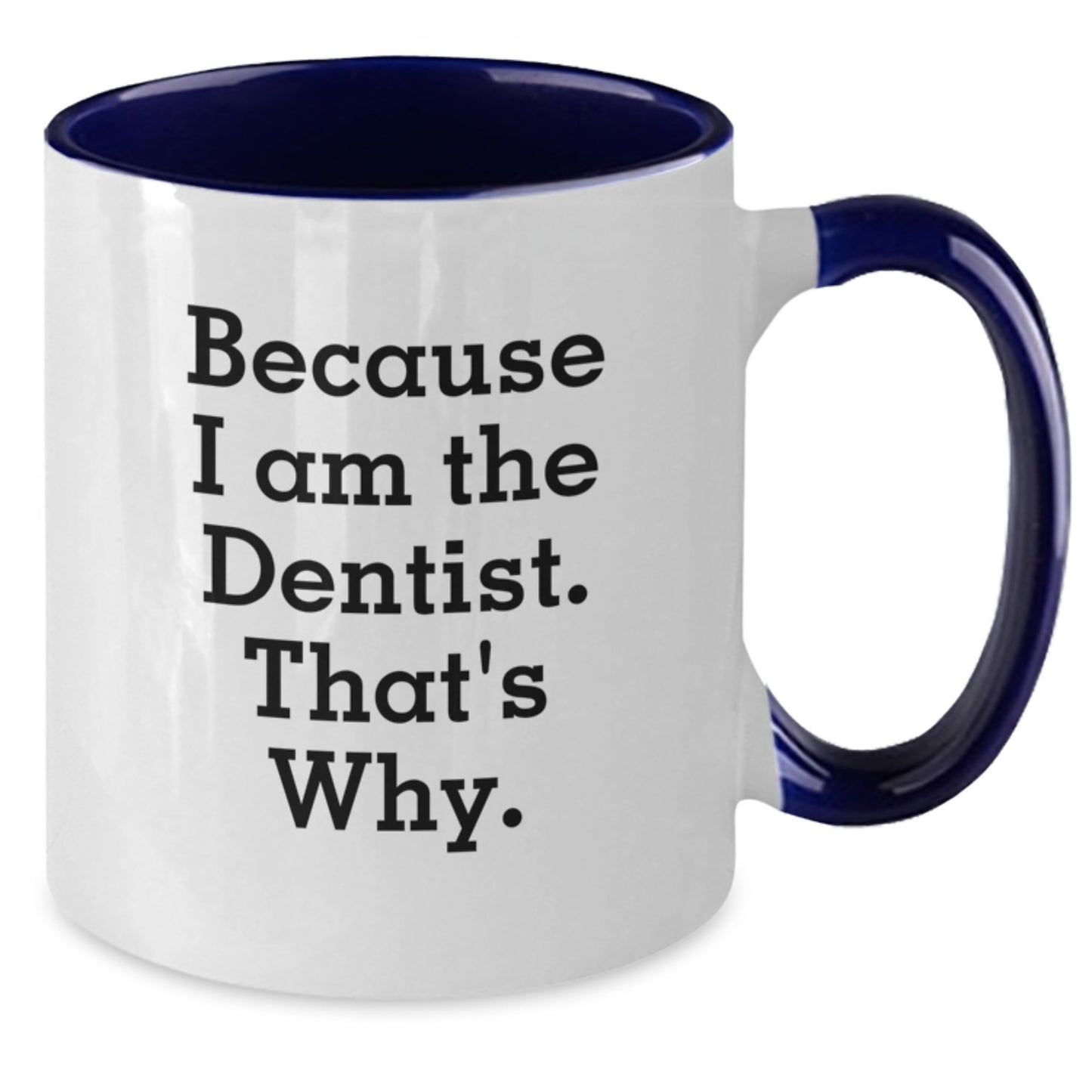 Dentist Keepsake Mug for Him Birthday Gift Black White Ceramic 11oz - Additional