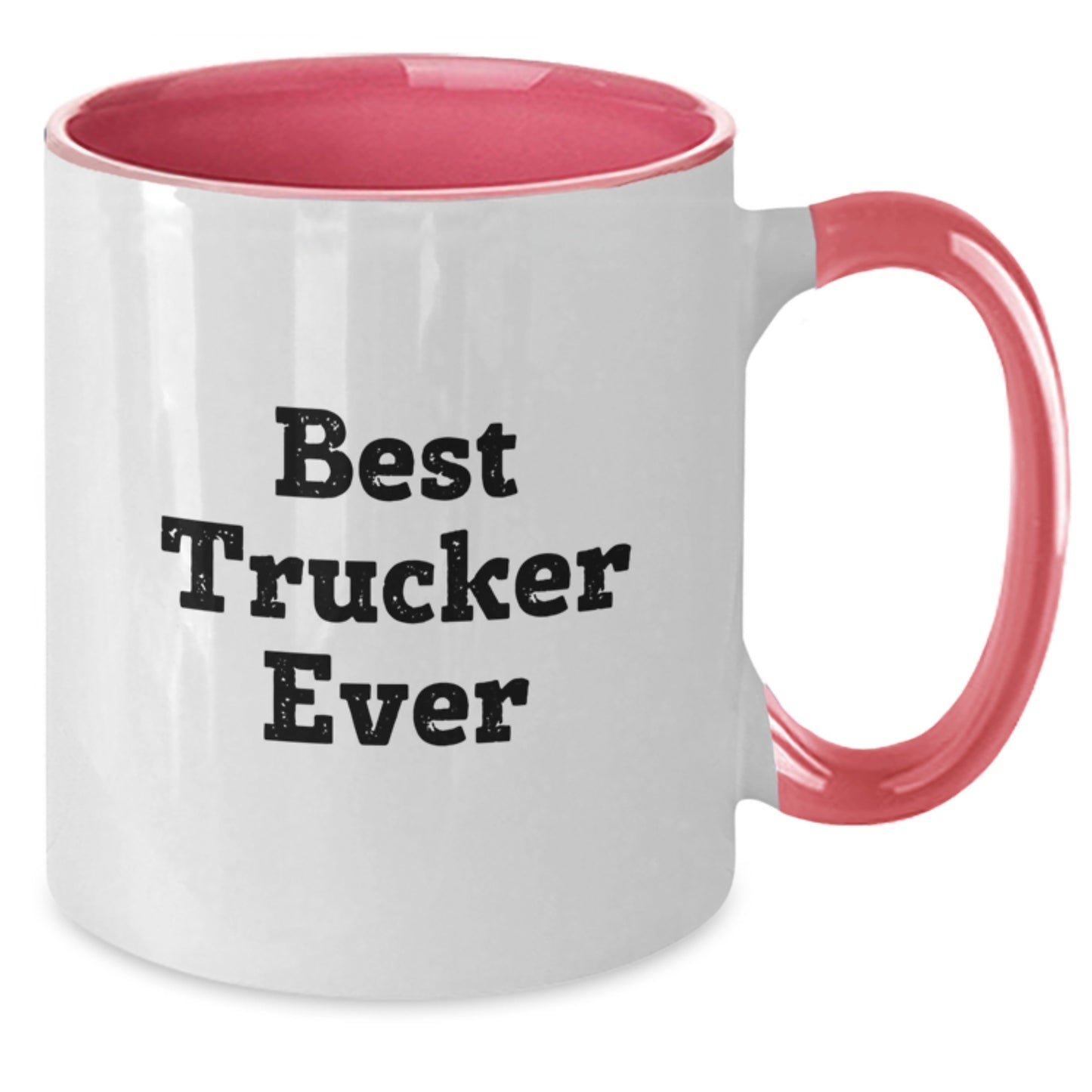 Funny Trucker Gifts from Friends - Best Trucker Ever Two Tone Coffee Mug for Birthday Unique Presents - Additional