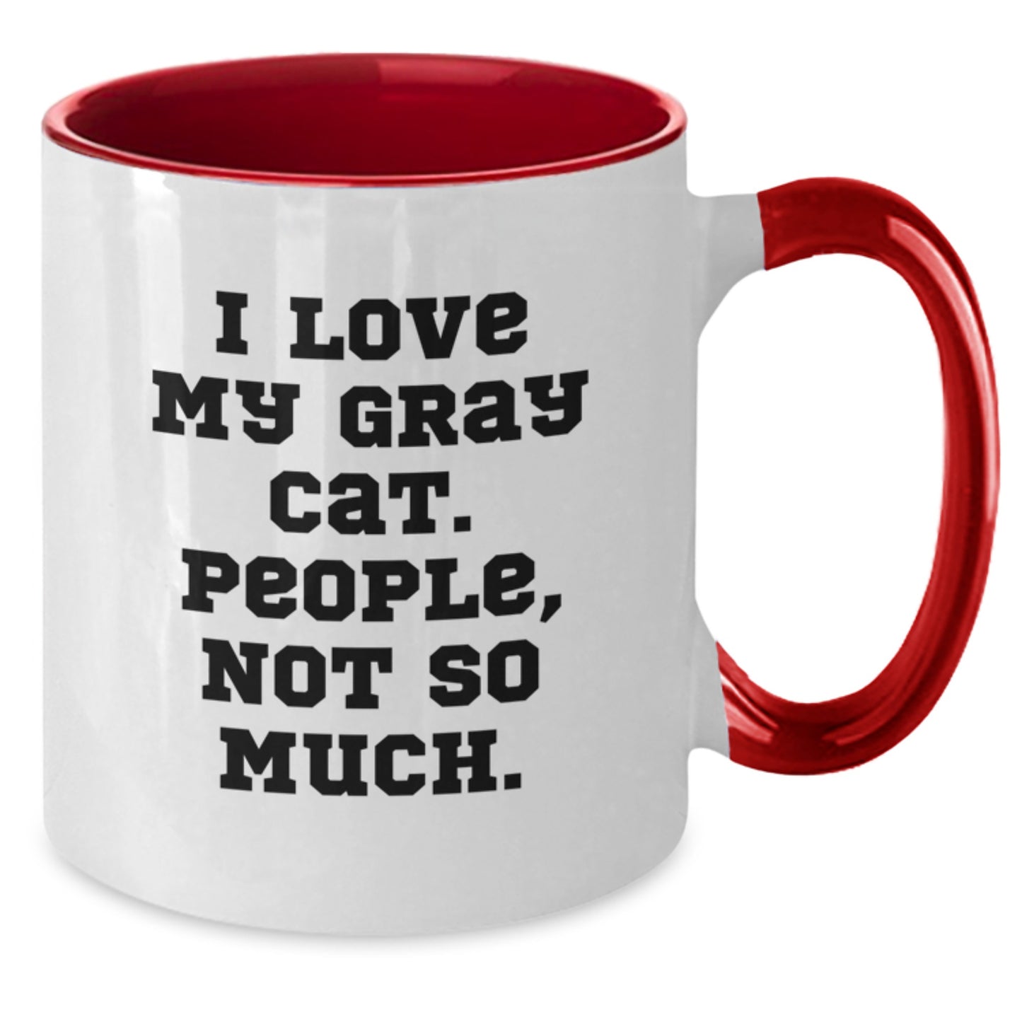 Funny Gray Cat Two Tone Coffee Mug Gifts for Men Women Friends from Family - Additional