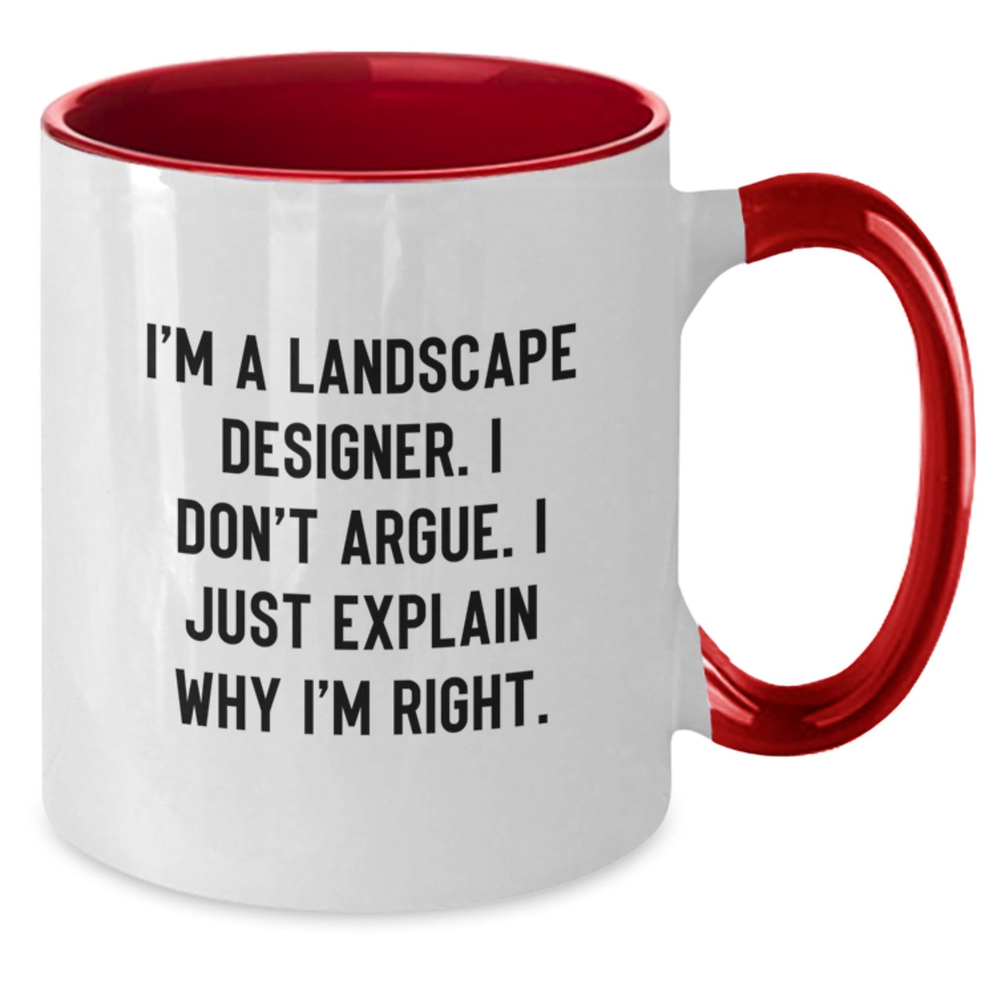 Landscape Designer Gifts from Friends - Funny Two Tone Coffee Mug for Christmas Unique Gifts for Landscape Designer - Additional