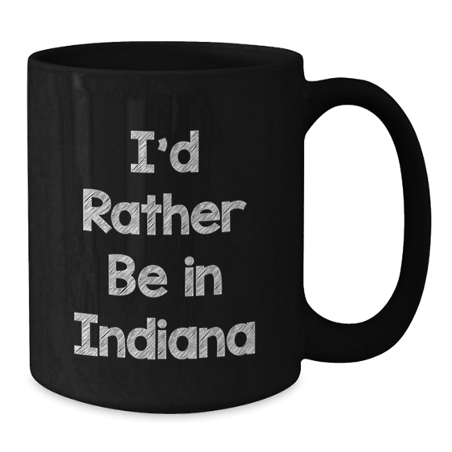 Gifts from Friends and Family, Indiana Black Coffee Mug, 'I'd Rather Be In Indiana' Funny Quote, Unique Christmas Unique Gifts, Black Coffee Mug for Indiana Enthusiasts - Additional