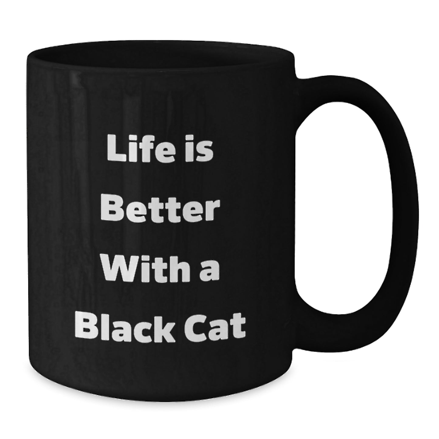 Black Cat Funny Quote Black Coffee Mug Gifts for Friends and Family from Men - Additional