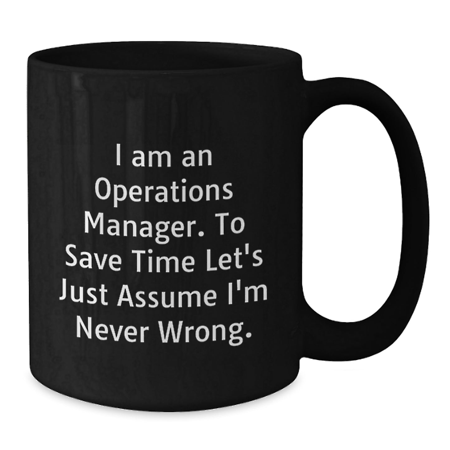Funny Operations Manager Black Coffee Mug Gifts from Parents for Graduation Unique Office Humor - Additional