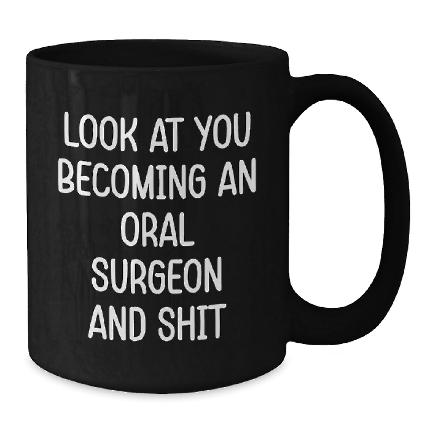 Funny Gifts for Oral Surgeon, Oral Surgeon Black Coffee Mug, Christmas Unique Mugs for Dental Professionals, Gifts from Friends to Oral Surgeon - Additional