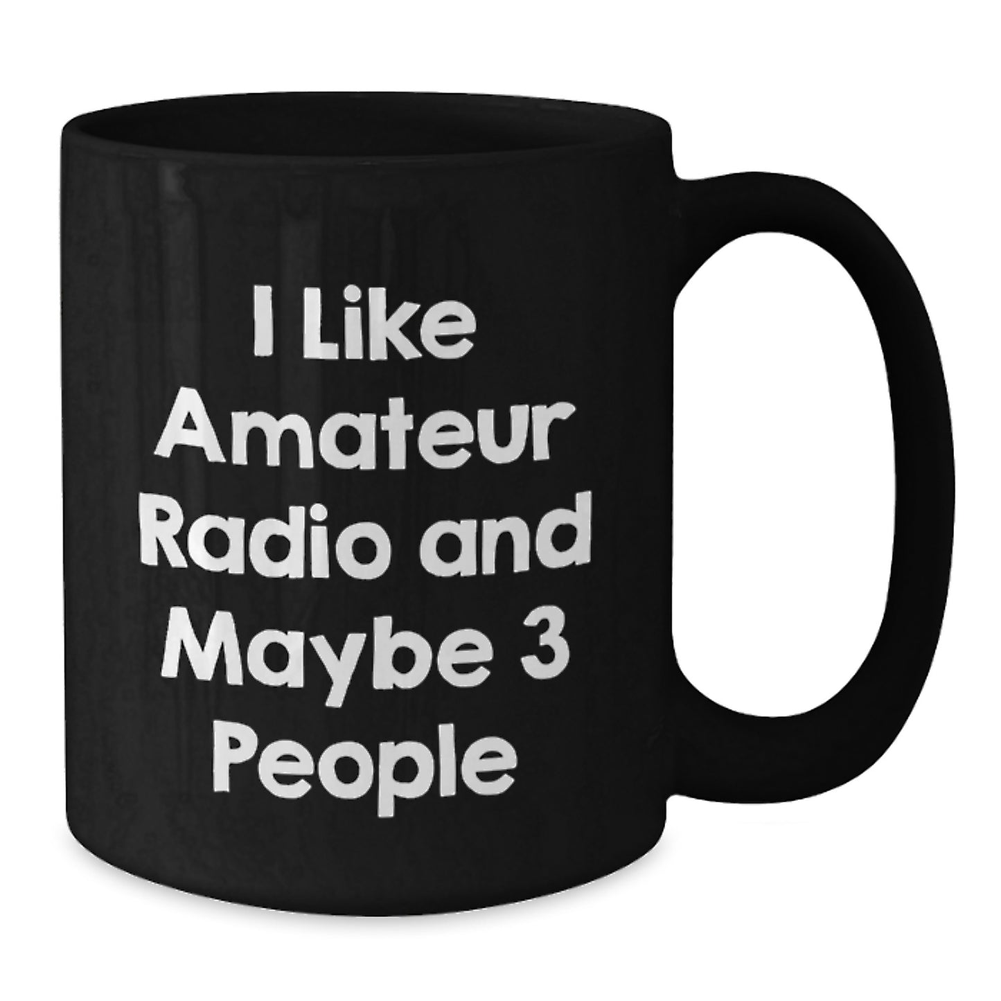 Funny Amateur Radio Black Coffee Mugs Gifts for Men from Friends - Perfectly Sized Ceramic Mug for Hot Beverages - Additional