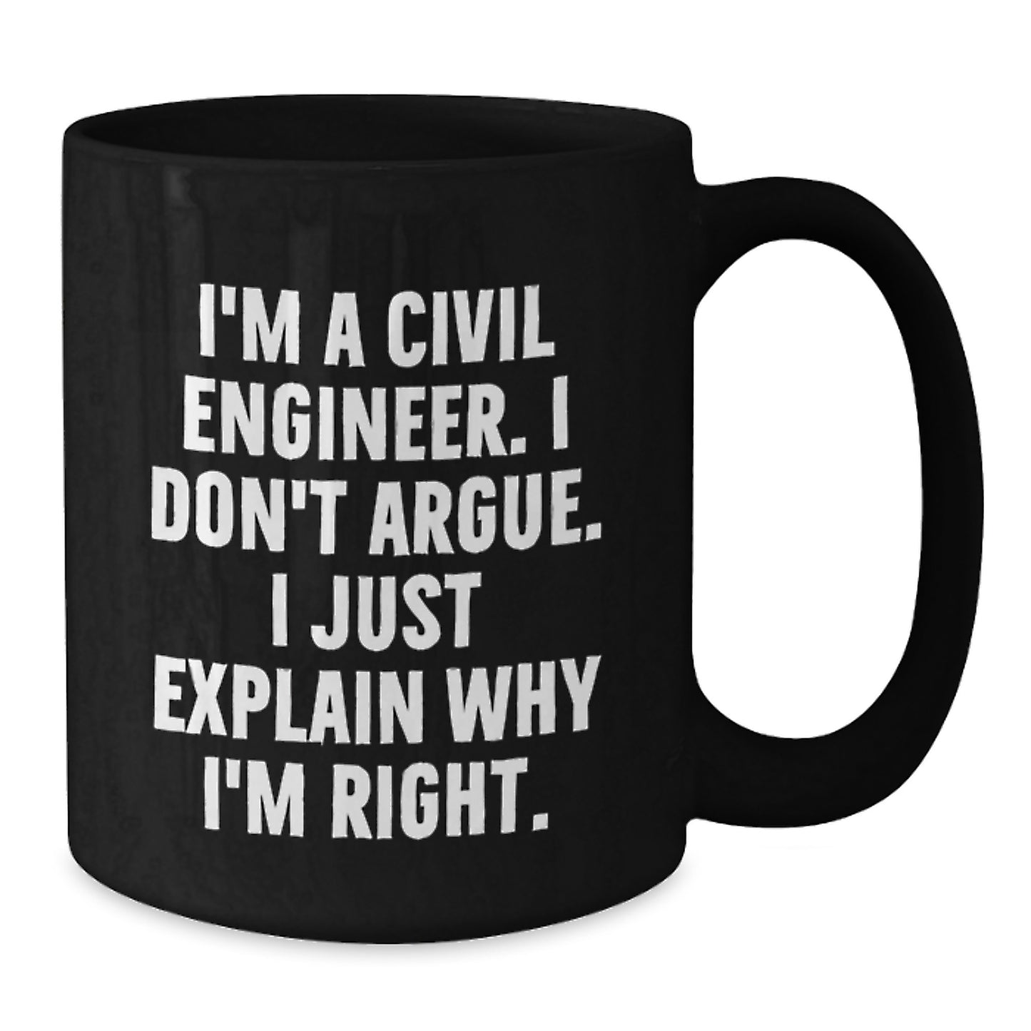Funny Civil Engineer Gifts, Christmas Unique Mugs for Civil Engineer, Black Coffee Mug, Gifts from Men to Civil Engineer Friends - Additional