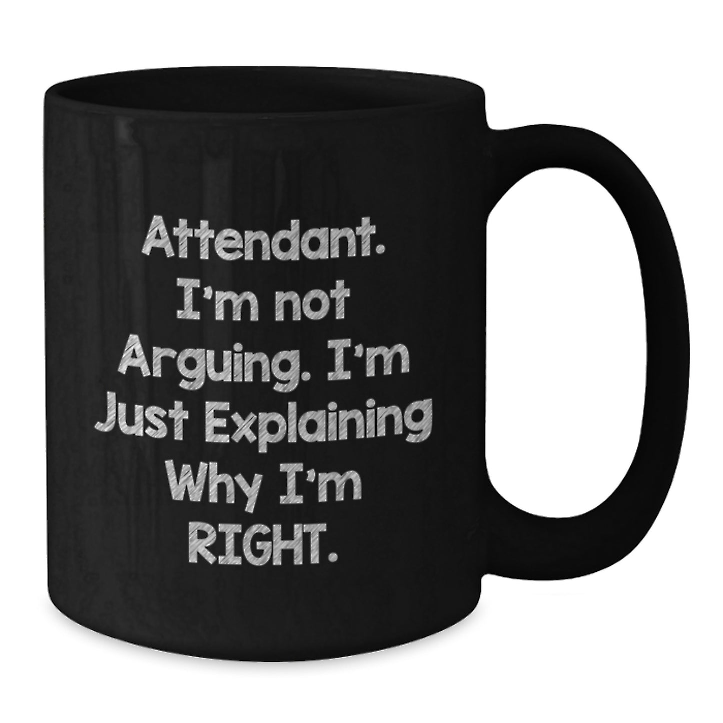 Funny Attendant Gifts for Him from Friends, Encouraging Black Coffee Mug - Birthday Unique Gifts for Attendants, Men, Coworkers - Additional