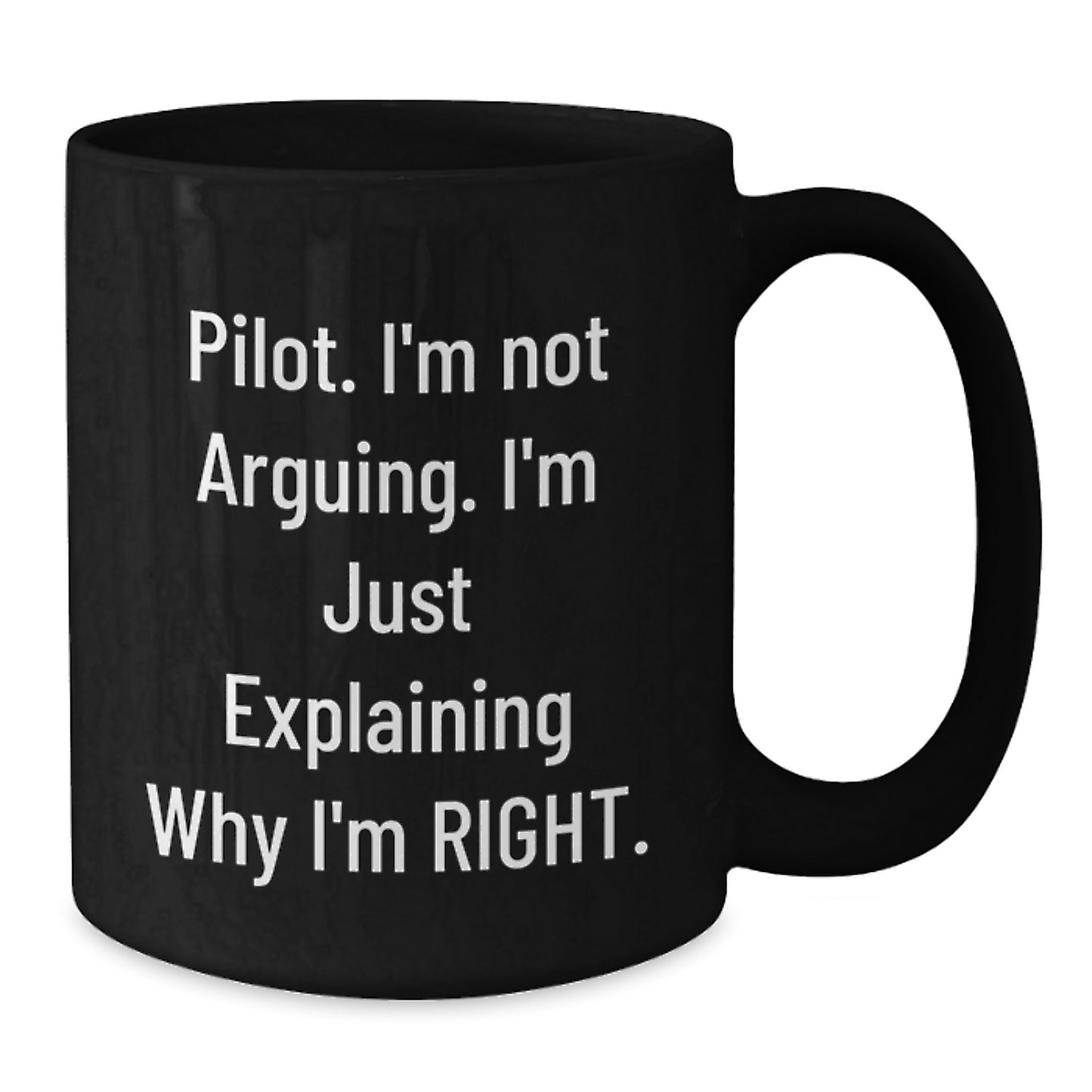 Pilot Gifts from Friends - Funny Black Coffee Mug for Pilot Lovers - Christmas Unique Gifts for Pilot Men - Pilot Humor Mugs - Additional