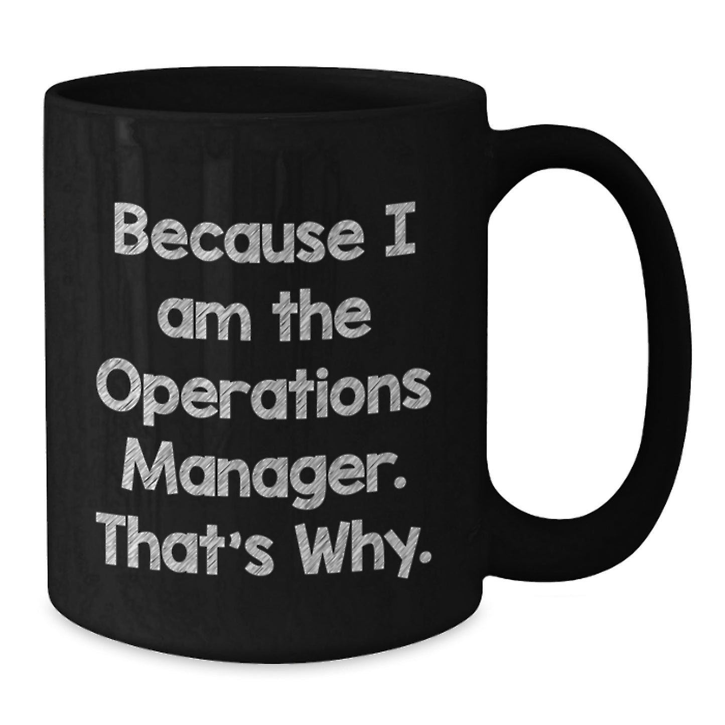 Birthday Gift for Her Operations Manager Black Coffee Mug Present - Additional