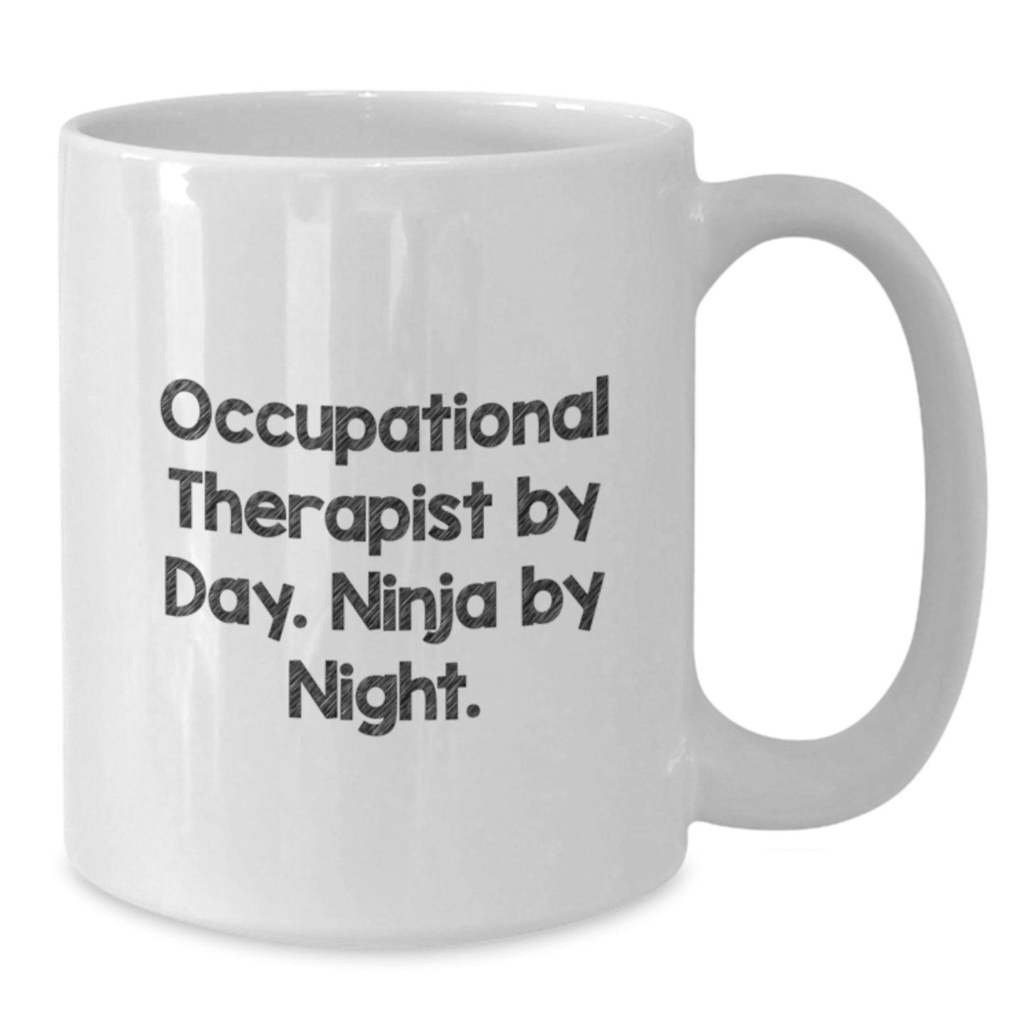 Occupational Therapist Gifts for Her, White Coffee Mug, Funny Quote 'Occupational Therapist By Day. Ninja By Night.', Gifts from Friends - Additional