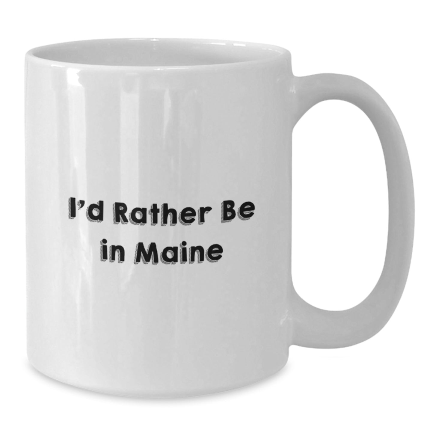 Gifts from Friends for Maine Lovers, Funny White Coffee Mug with I'd Rather Be In Maine Quote, White Ceramic Mug for Christmas Unique Gifts - Additional