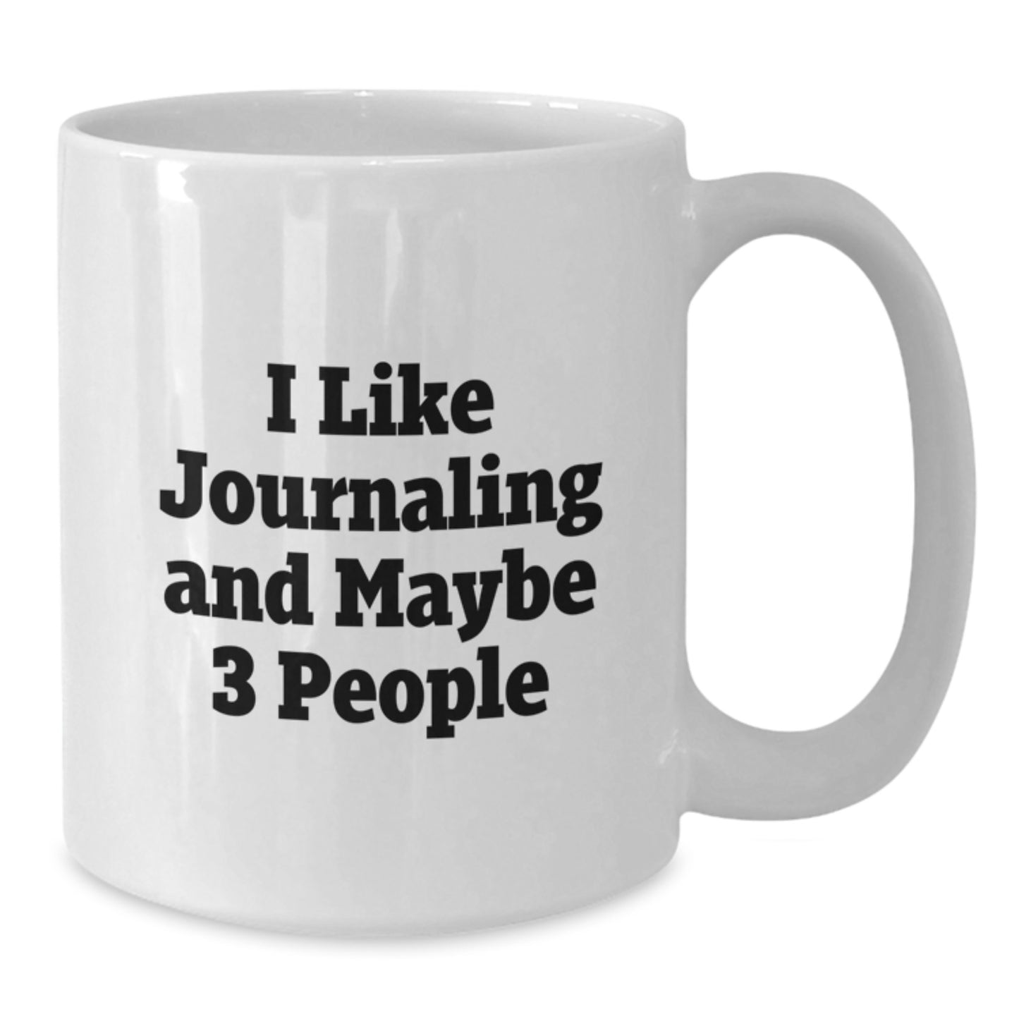 Funny Journaling Gifts for Women from Friends, Perfect for Graduation with White Coffee Mug - 'I Like Journaling And Maybe 3 People' - Additional