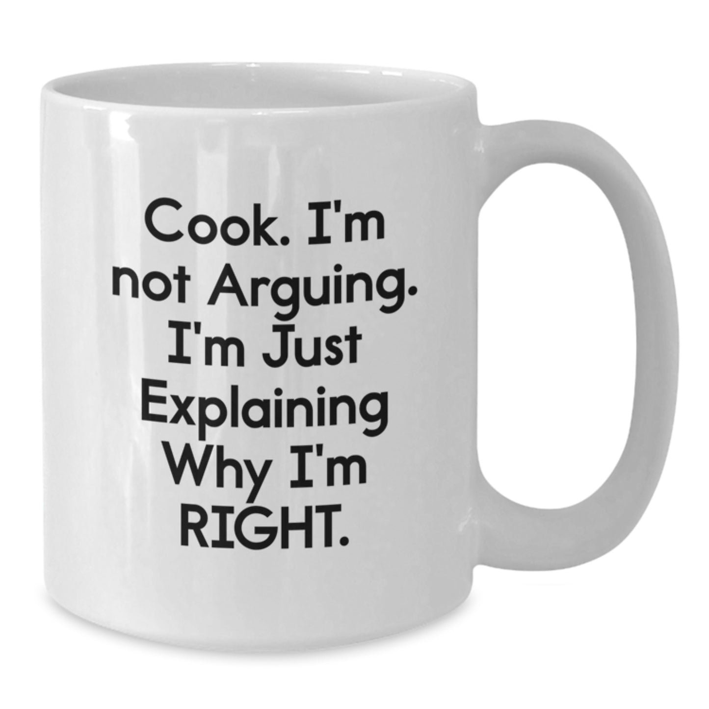 Funny Cook White Coffee Mugs Gifts for Cook from Friends, Unique Christmas Memorable Presents for Men Women, 11oz or 15oz Ceramic Mugs with Funny Quote - Additional