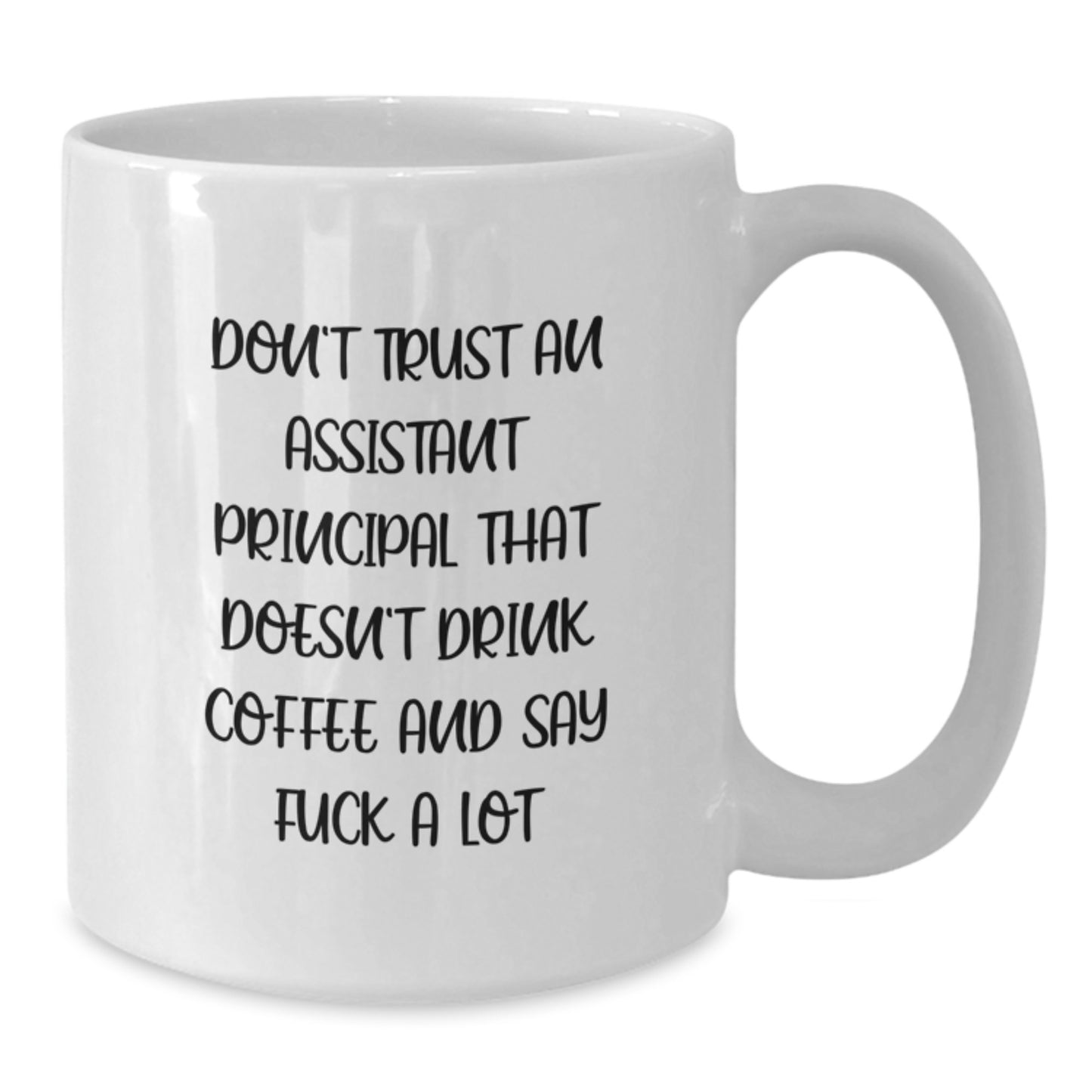 Funny Assistant Principal Gifts from Men, White Coffee Mug for Assistant Principals, Don't Trust an Assistant Principal - Additional
