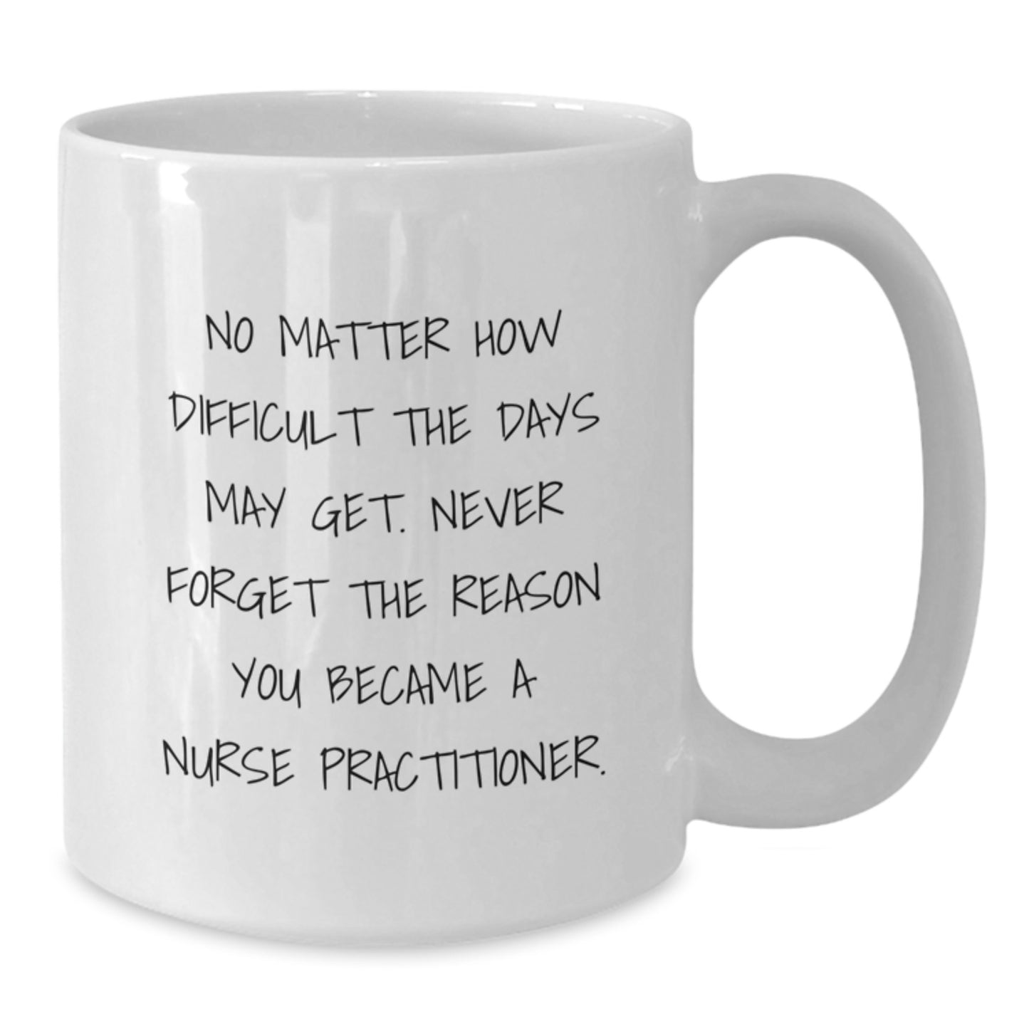 Funny Nurse Practitioner Gifts from Men - White Coffee Mug, Never Forget the Reason You Became a NP - Birthday Unique - Additional
