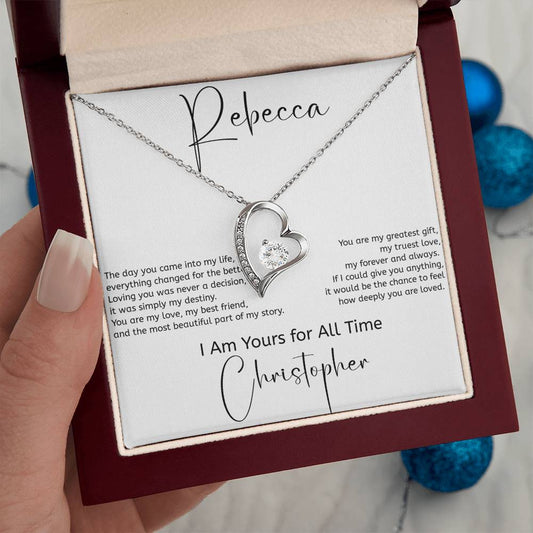 For the Woman You Love – Heart Necklace With Emotional Message Card She’ll Treasure