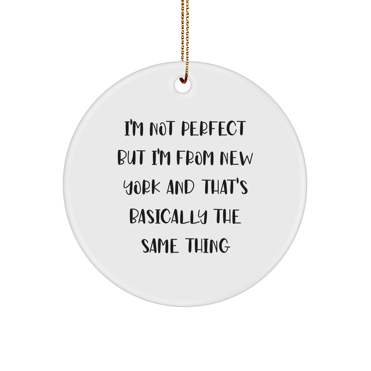 New York Circle Ornament Gifts from Friends and Family for Christmas - Image 1