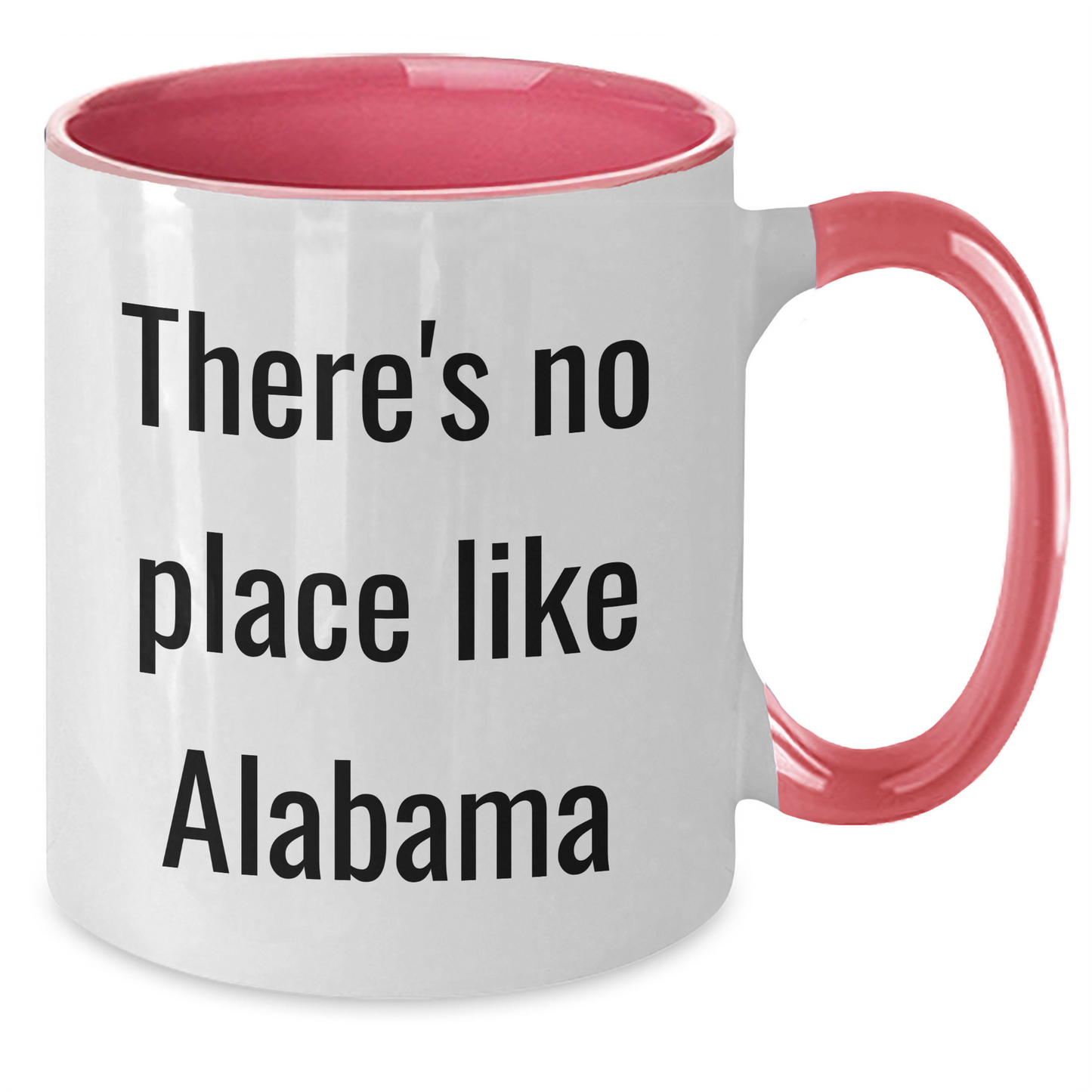 Alabama Gifts from Friends and Family - Unique Two Tone Coffee Mugs with Quote 'There's No Place Like Alabama' - Father's Day Unique Gifts for Alabama Men - Additional