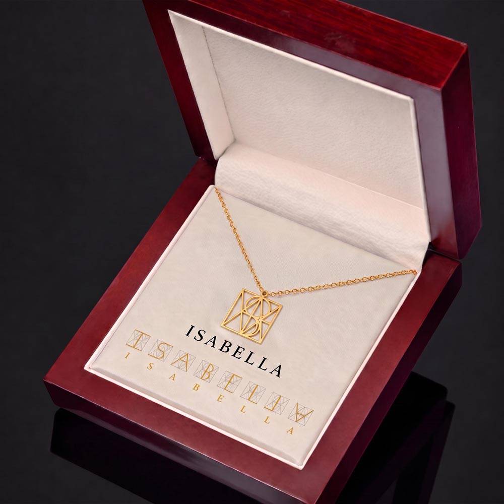 To My Daughter Personalized Monogram Necklace