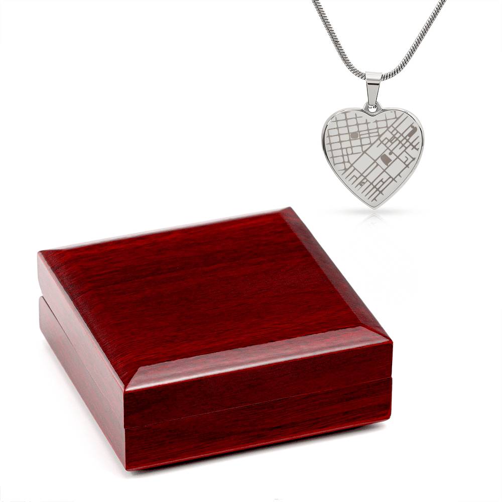 Personalized Map Heart Necklace – Engraved With Your Special Location