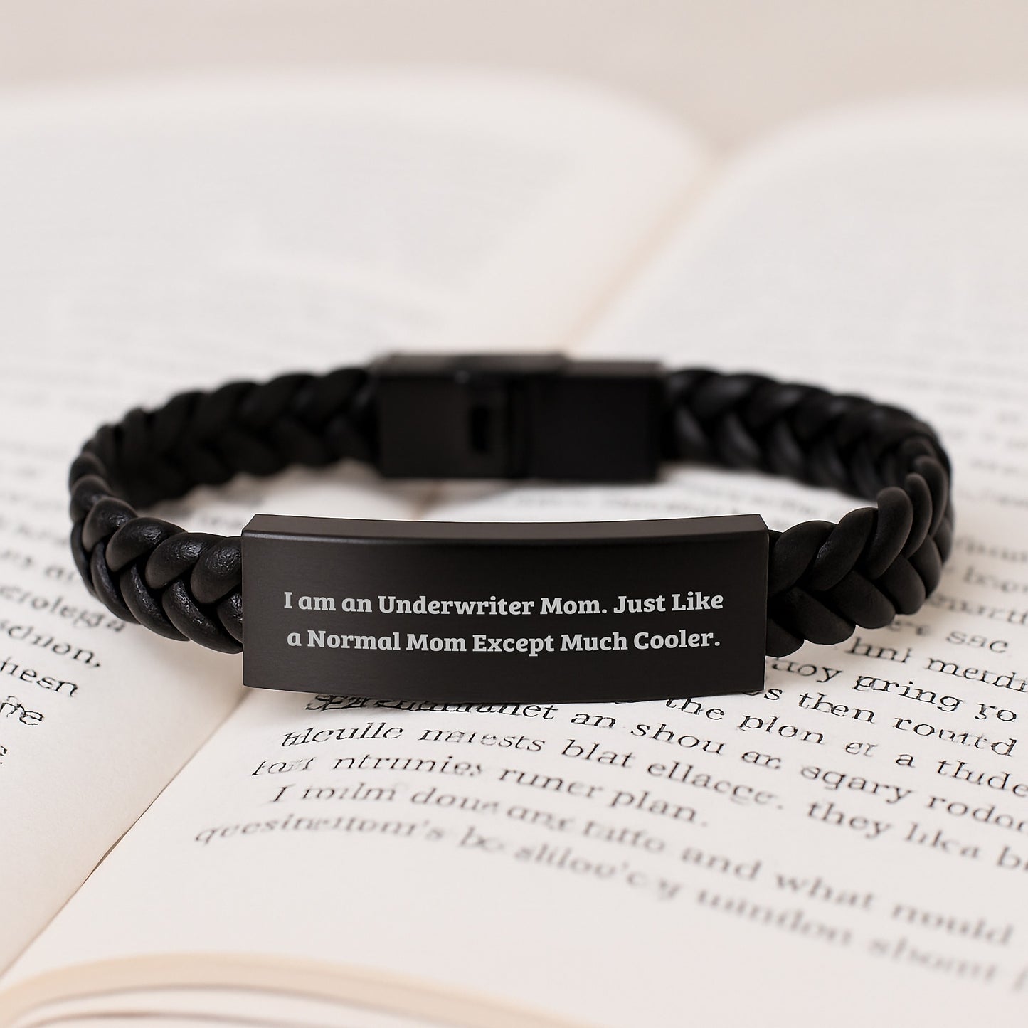 Underwriter Keepsake Interlaced Leather Bracelet for Him Birthday Gift - Image 3