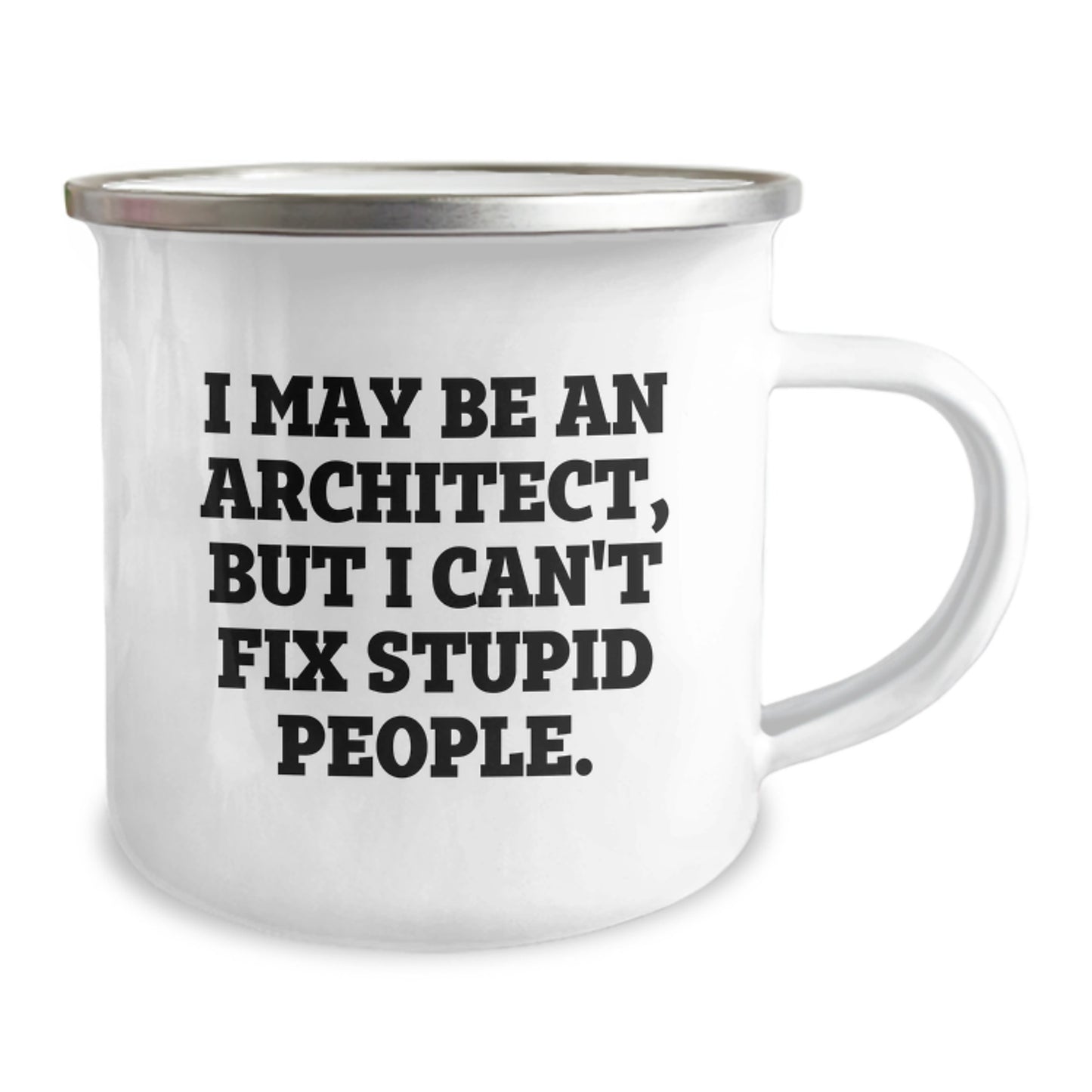 Funny Architect Gifts: Inspirational Quote Camping Mug for Graduation, Gifts from Men to Architect Friends, 12 oz Stainless Steel - Image 2