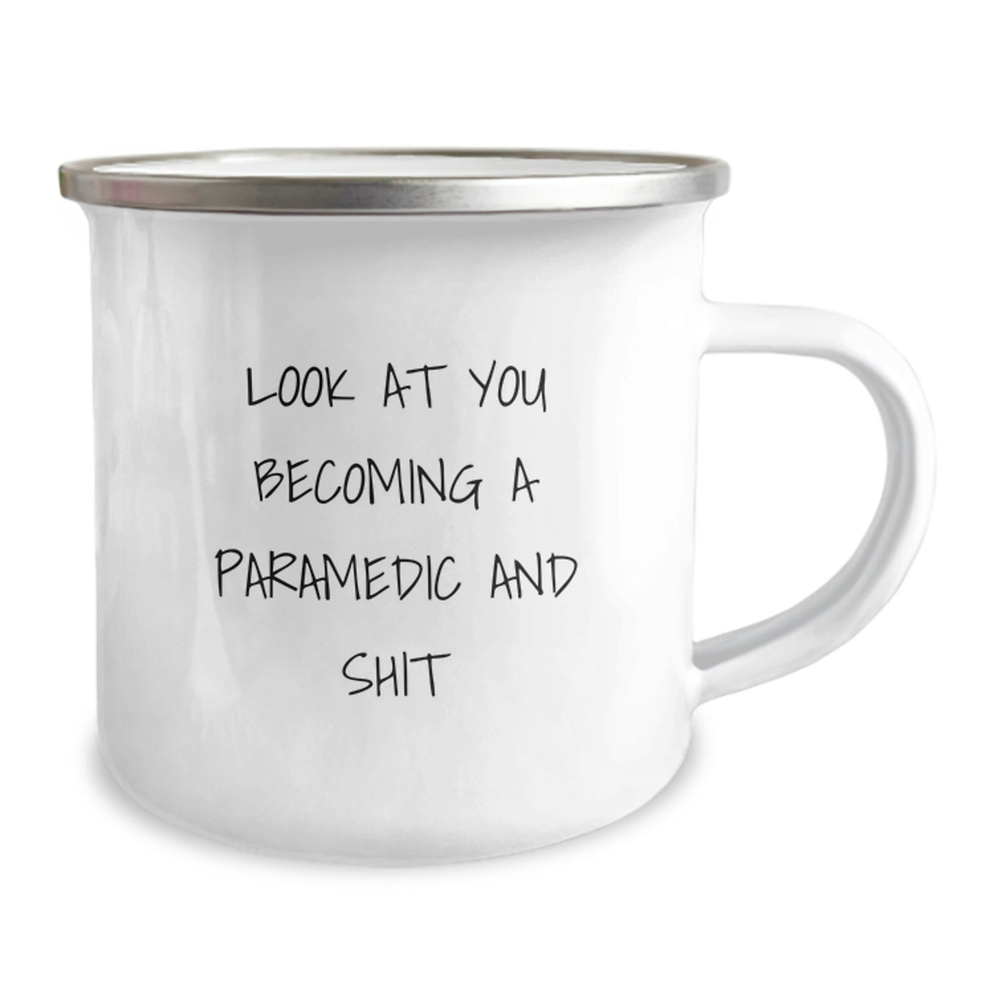 Funny Rescue Worker Gifts, Rescue Worker Camping Mug, Birthday Unique Gifts for Men, Women, or Friends from Coworkers, 'Look At You Becoming A Rescue Worker And Shit' - Image 2