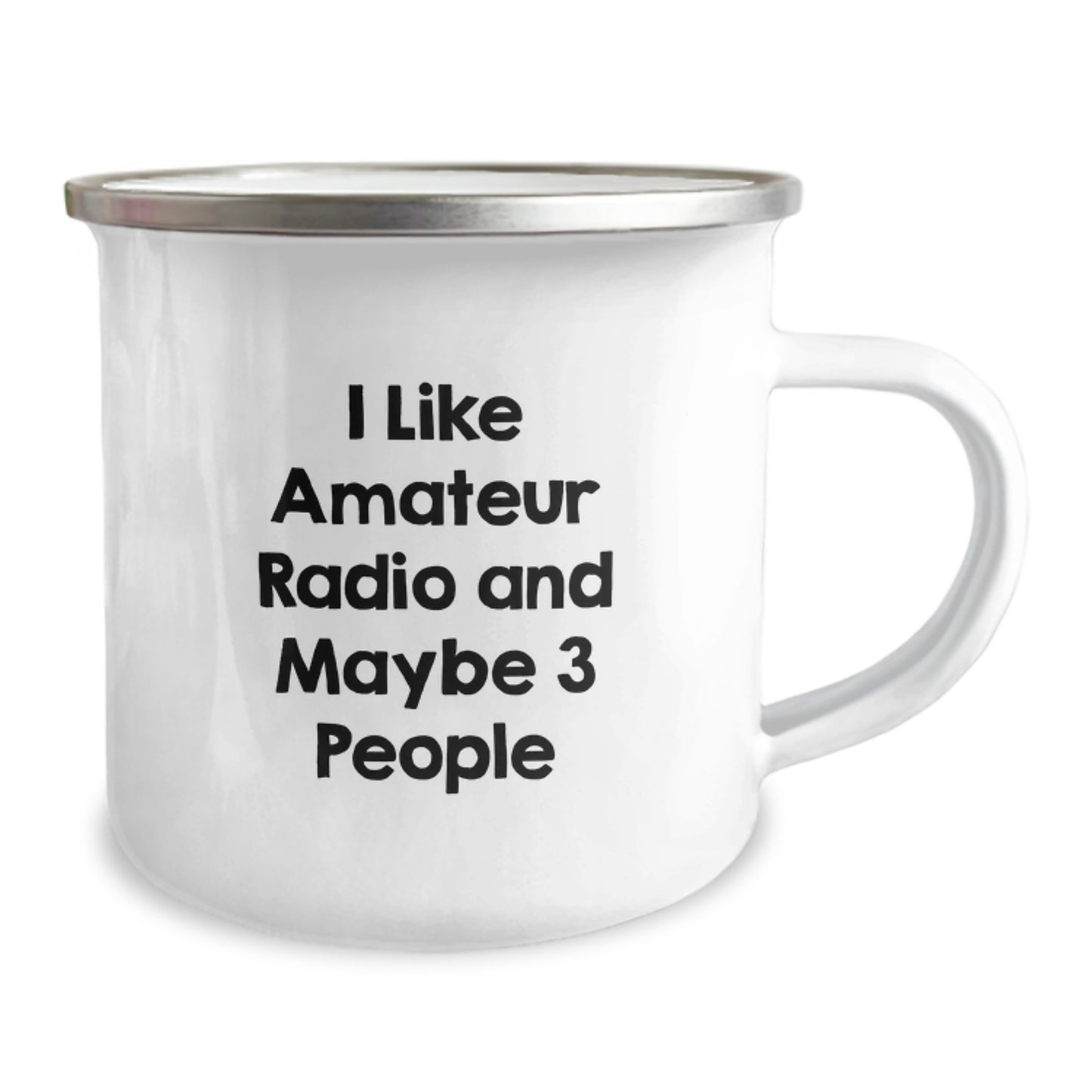 Funny Amateur Radio Enthusiast Gifts for Men, Unique Christmas Memorable Presents from Friends, Cute Camping Mug, I Like Amateur Radio And Maybe 3 People - Image 2