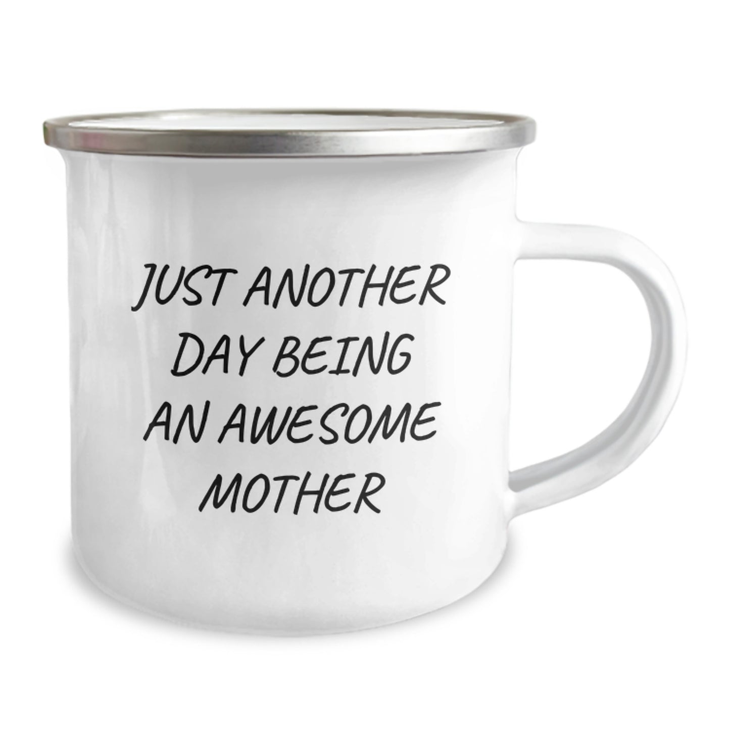 Funny Mother Graduation Gifts from Friends, Unique Camping Mugs for Her, 'Just Another Day Being An Awesome Mother' Quote, 12 oz Stainless Steel with Enamel Finish - Image 2