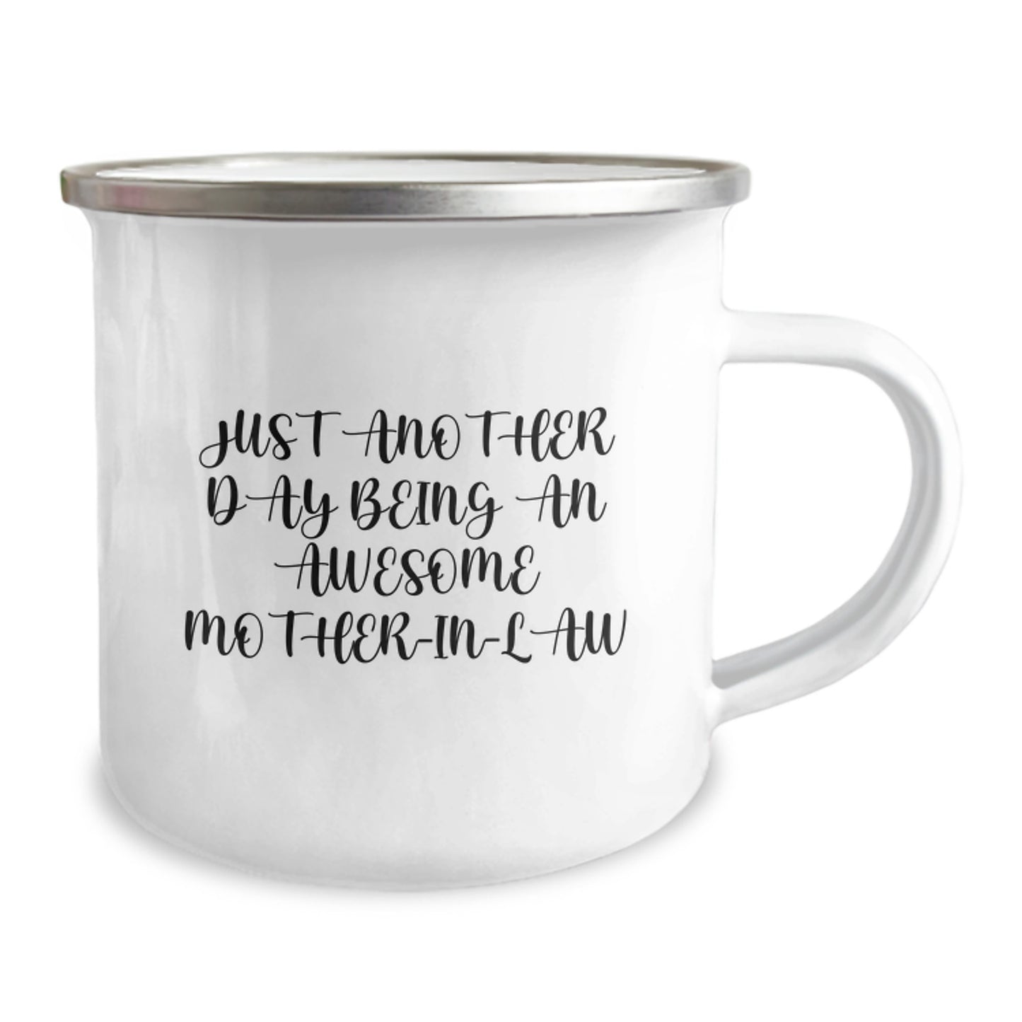 Funny Mom-in-law Camping Mug Gifts from Friends and Family, Birthday Unique Gifts for Her, 'Just Another Day Being An Awesome Mom-in-law' - Image 2