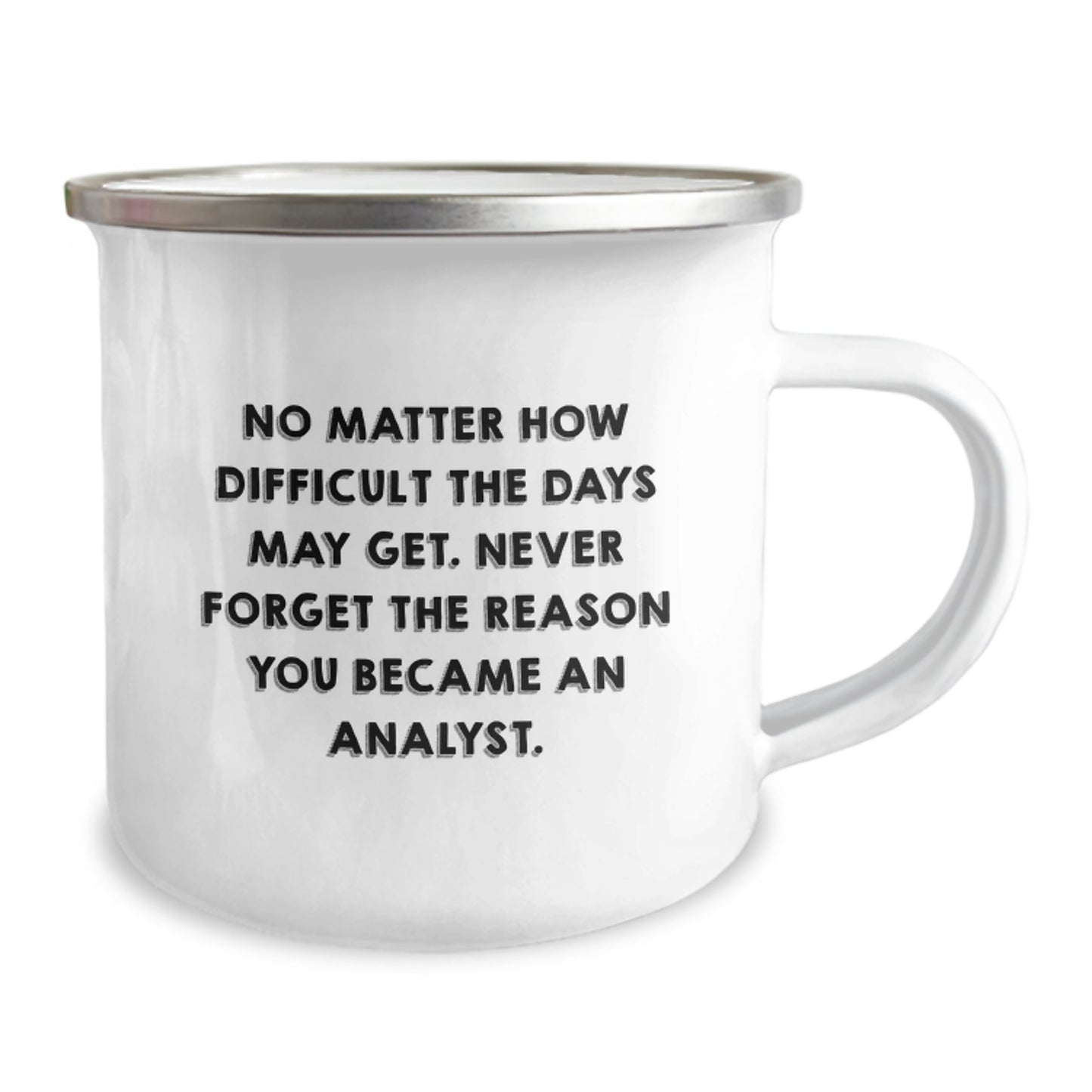 Funny Analyst Inspirational Gifts from Men to Analyst Friends on Valentine's Unique Camping Mug - Image 2