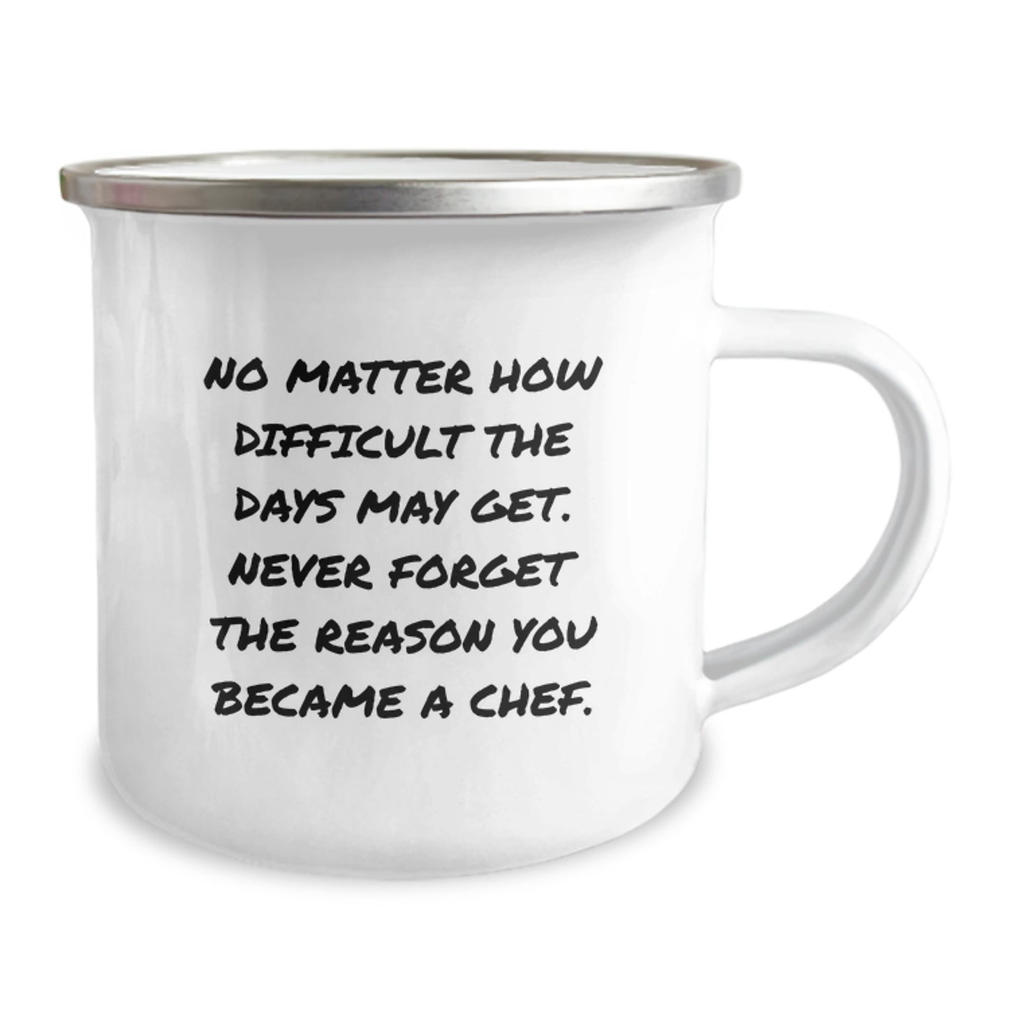 Funny Chef Quotes Gifts from Men to Chef Friends on Birthday Unique Camping Mug - Image 2