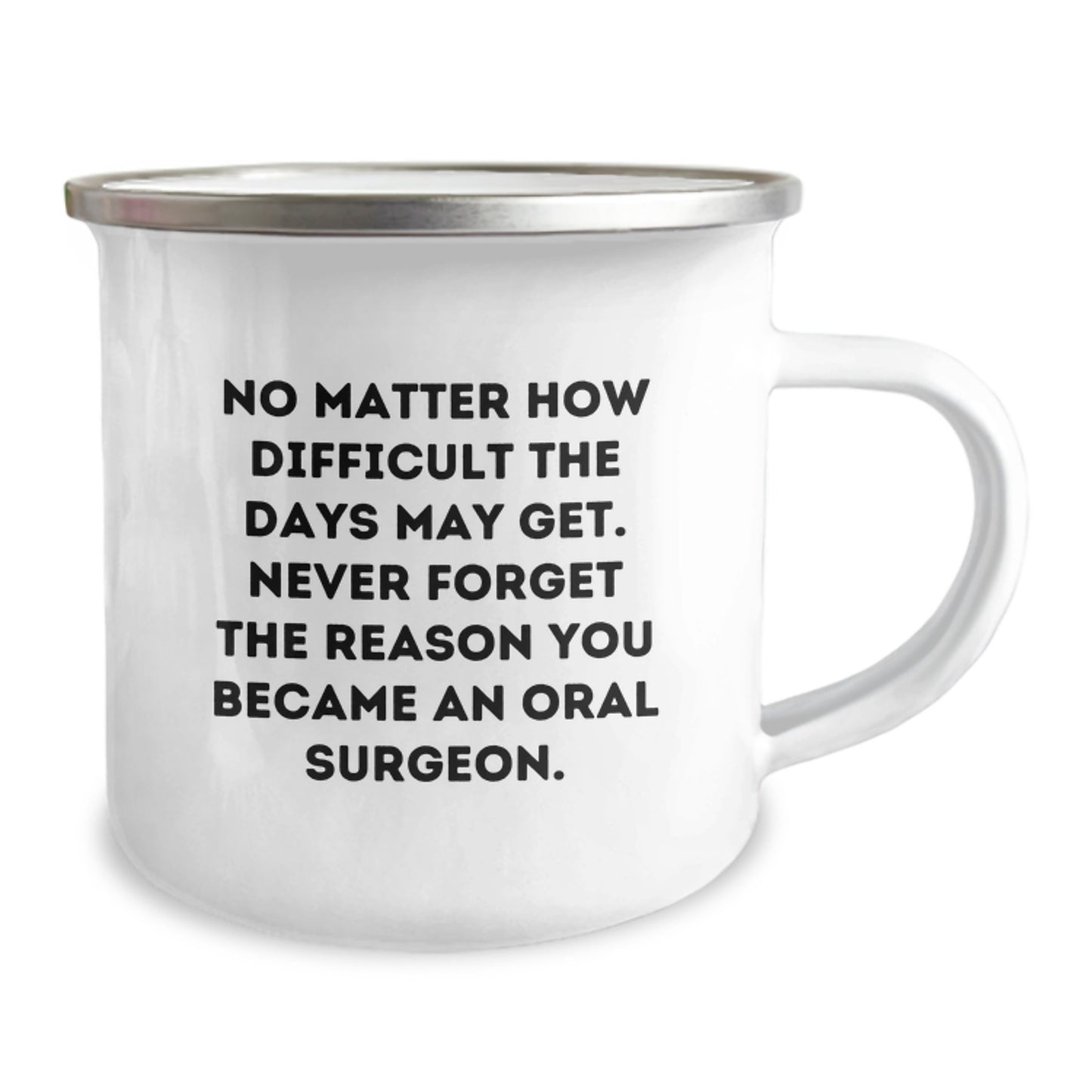 Funny Inspirational Oral Surgeon Gifts from Friends for Oral Surgeon Men on Valentine's Unique Camping Mugs, Never Forget Your Reason - Image 2