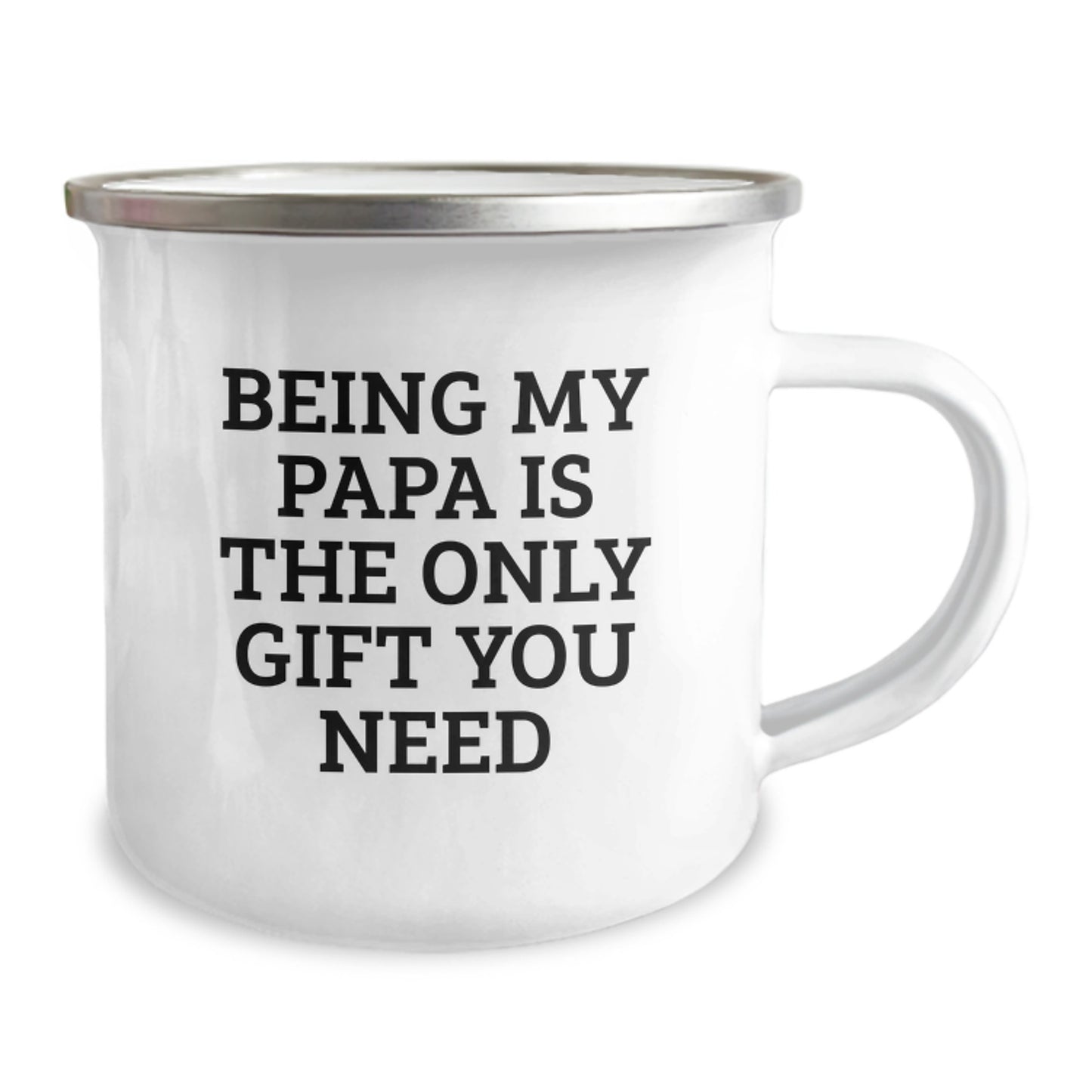 Funny Papa Gifts for Men - Being My Papa Is The Only Gift You Need, Unique Gifts from Family for Papa, Papa Camping Mug for Christmas - Image 2