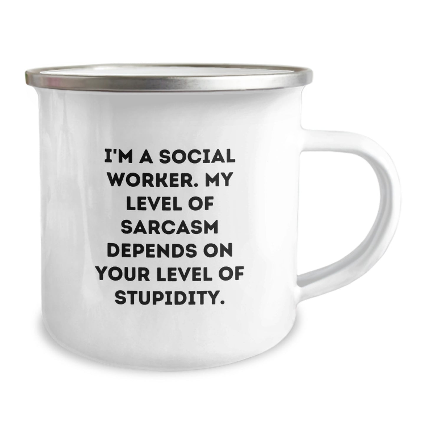 Funny Social Worker Gifts from Friends, Unique Valentine's Unique Gifts for Social Worker Men, Sarcasm Social Worker Camping Mug - Image 2