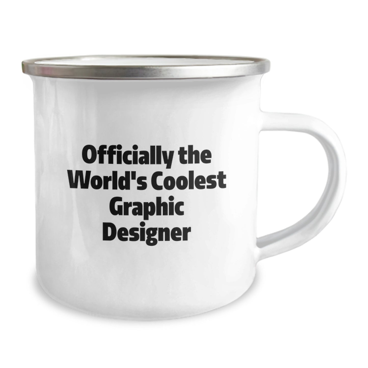 Funny Quote Gifts from Friends for Graphic Designer Valentine's Unique Camping Mugs - World's Coolest Graphic Designer - Image 2