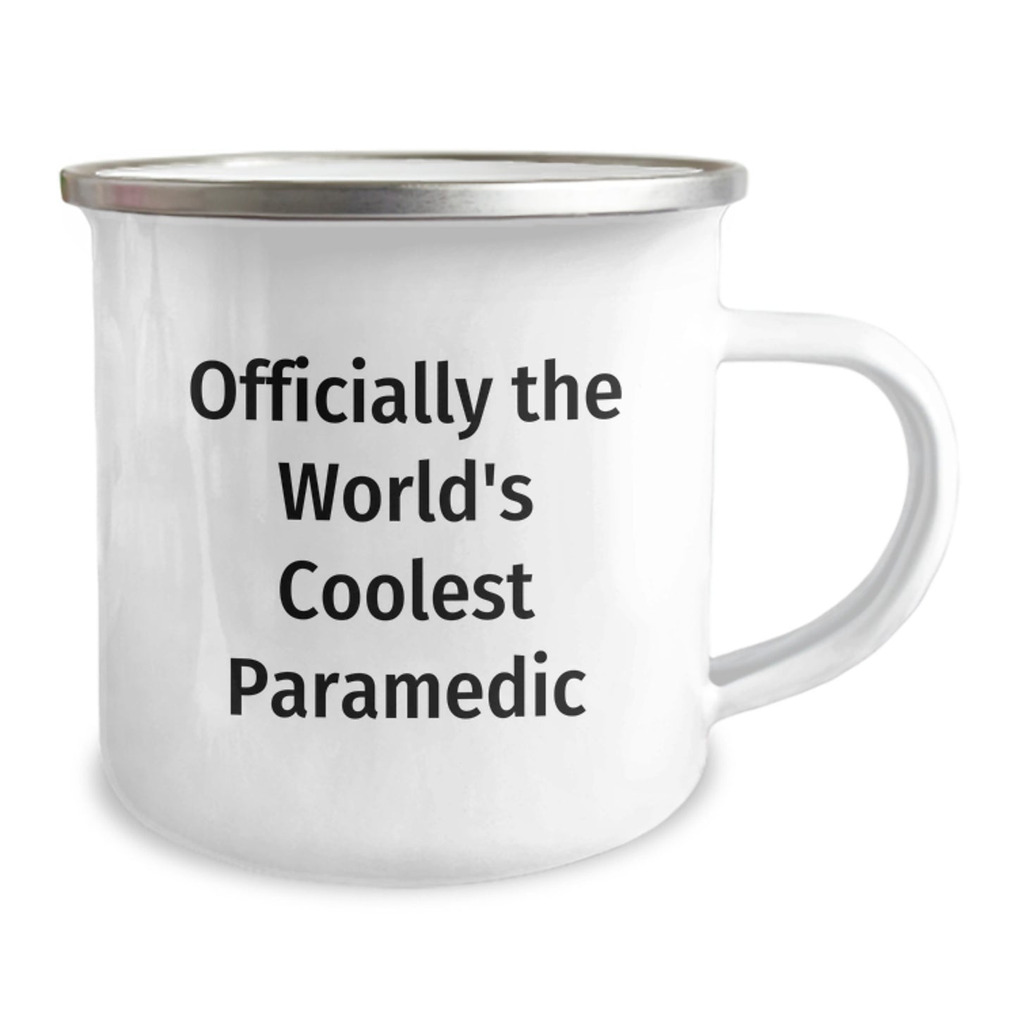 Funny Rescue Worker Gifts from Men to World's Coolest Rescue Workers on Valentine's Unique Gifts - Officially The World's Coolest Rescue Worker Stainless Steel Camping Mug - Image 2