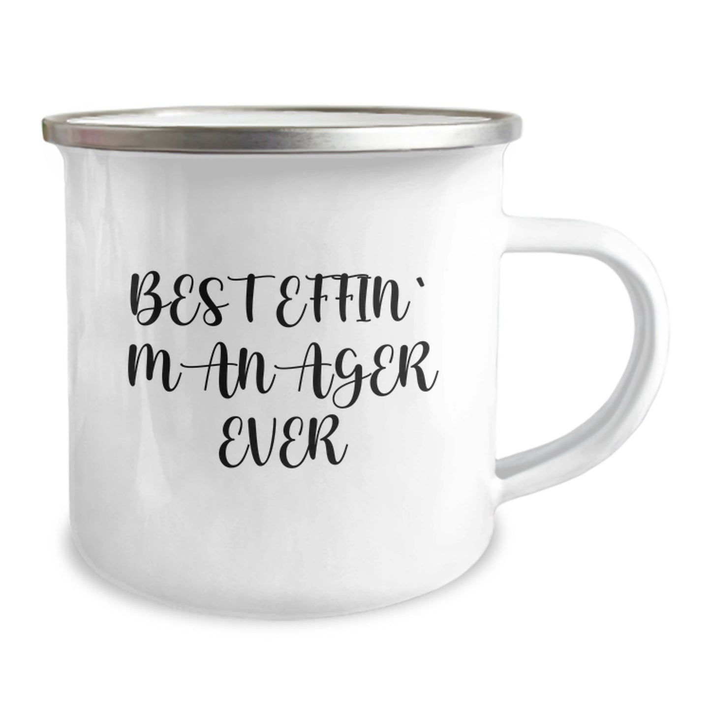 Funny Valentine's Gifts for Managers - 'Best Effin' Manager Ever' Camping Mug from Friends, Unique Coffee Mug for Men, Women, Coworkers, Family - Image 2