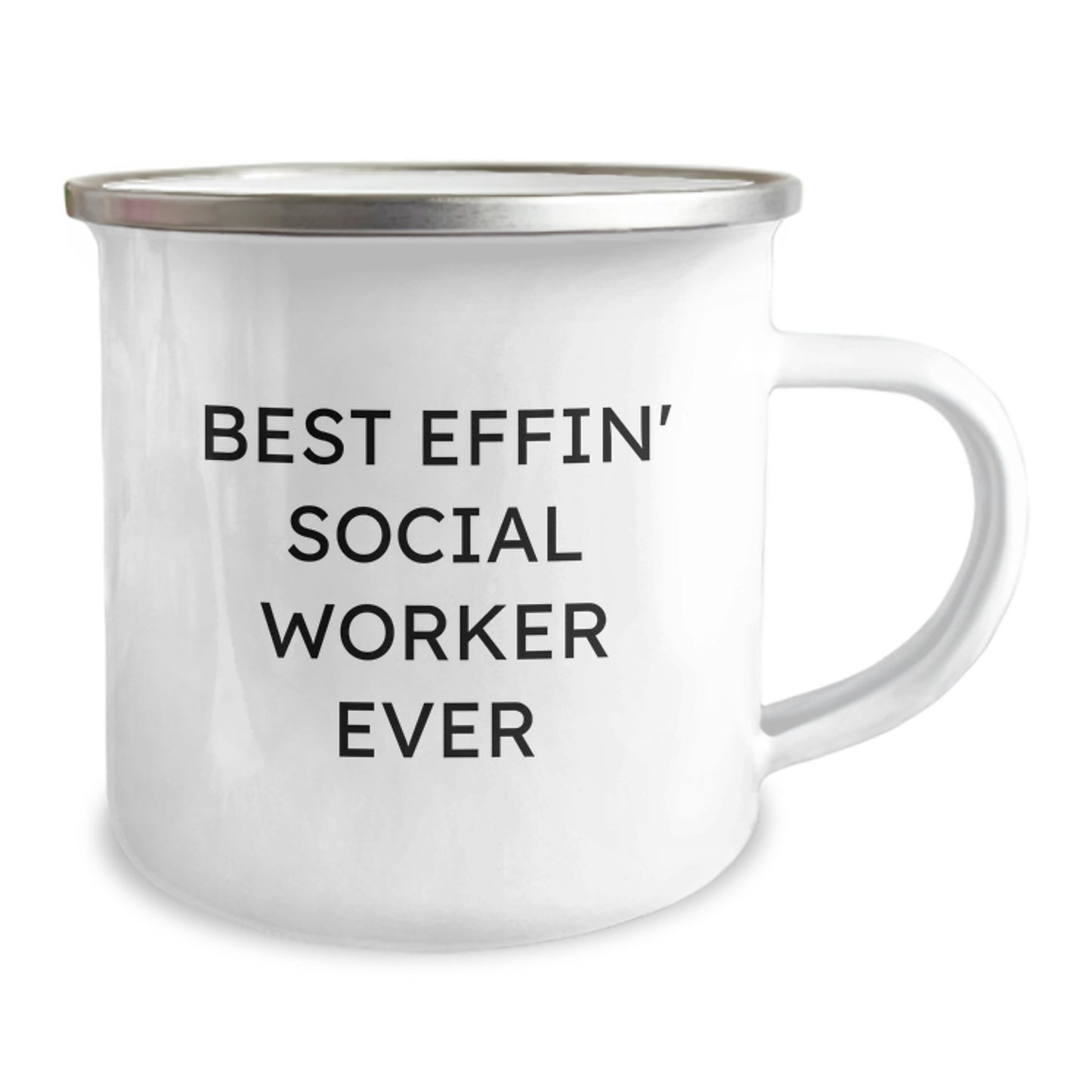 Gifts from Social Worker Friends, Inspirational Camping Mug for the Best Effin Social Worker Ever, Mother's Day Unique Gifts - Image 2