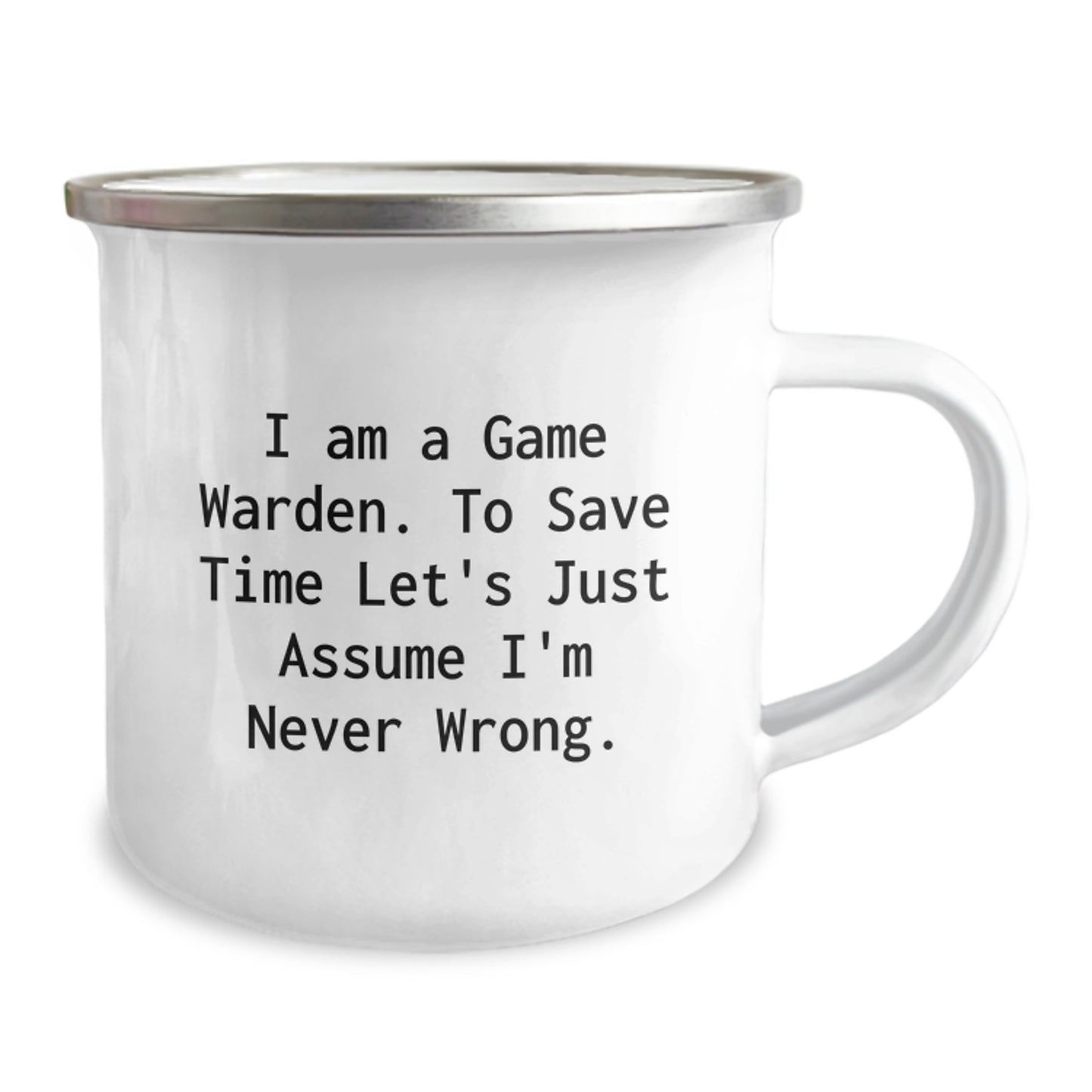 Game Warden Humor Gifts from Friends to Graduation Unique Gifts, Funny Camping Mug for Men, Stainless Steel with Enamel Finish - Image 2