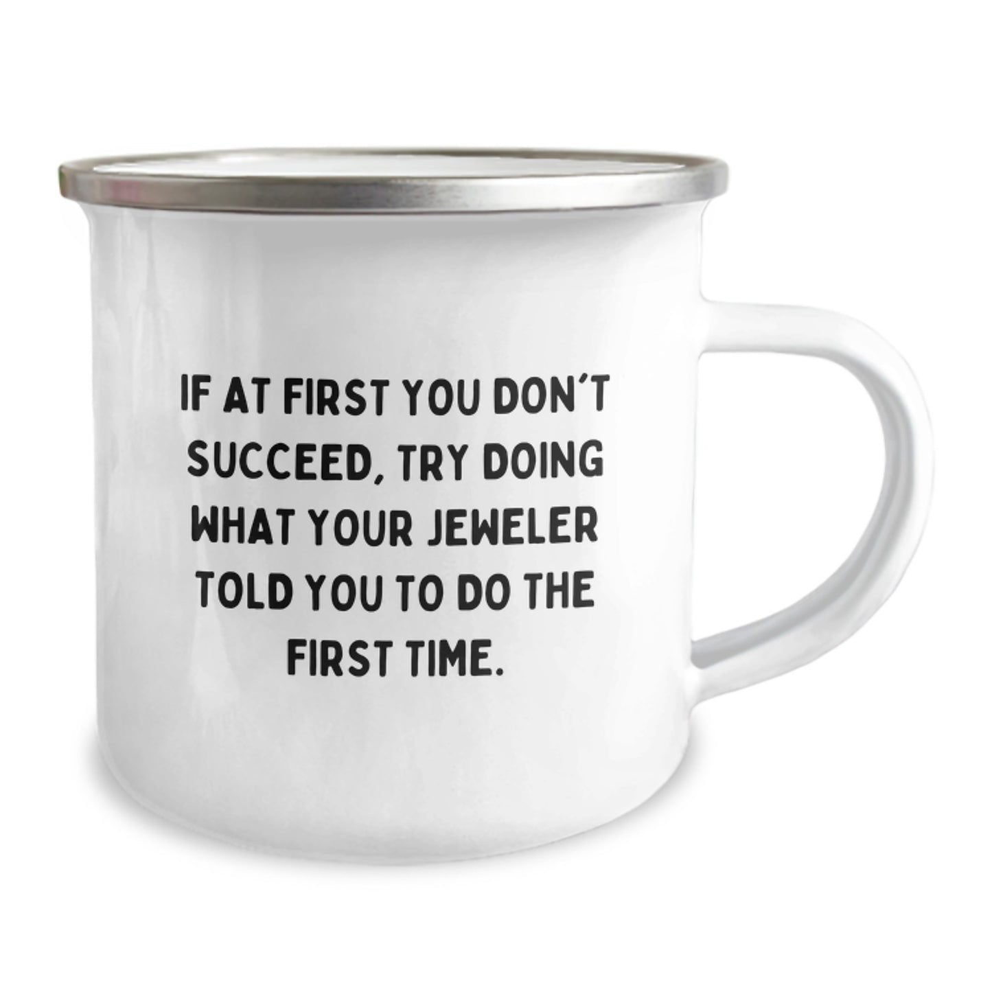 Funny Jeweler Gifts for Friends - Camping Mug with Inspirational Quote from Jeweler - Gifts from Friends to Jeweler for Graduation - 12 oz Stainless Steel - Image 2