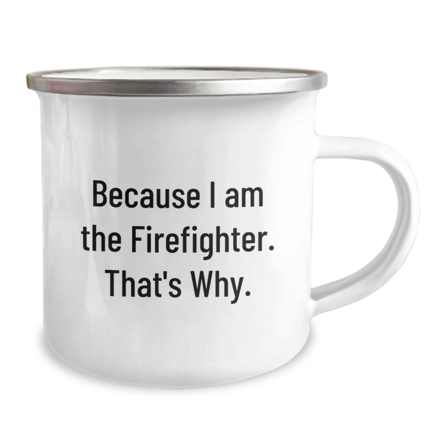 Firefighter Keepsake Camping Mug for Him Birthday Gift Stainless Steel - Image 2