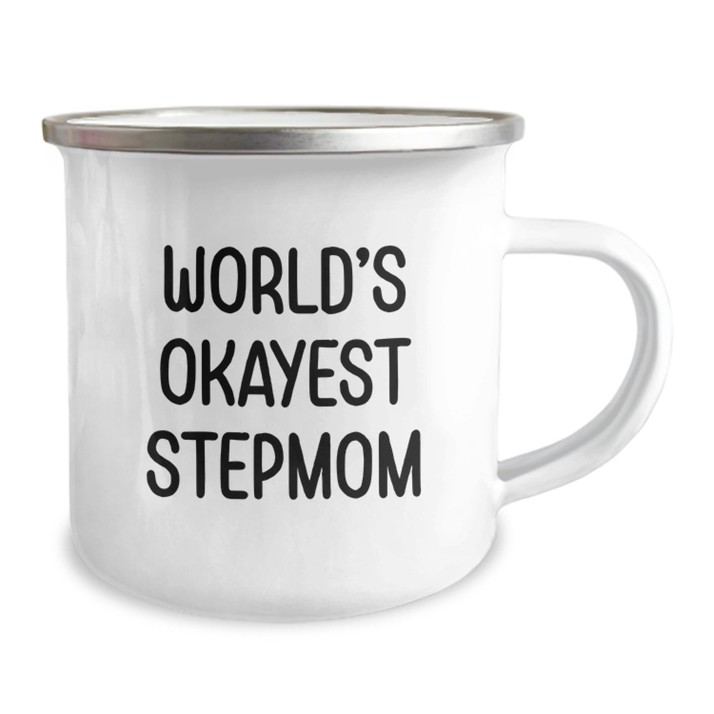 Novelty Stepmom Camping Mug Birthday Gift World's Okayest Stepmom - Image 2