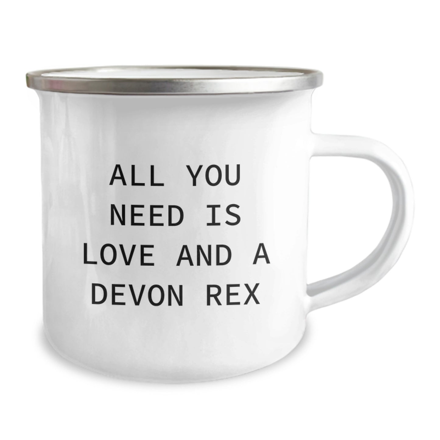 Funny Devon Rex Cat Lover Gifts from Friends, Christmas Unique Gifts for Women, Camping Mug - Image 2