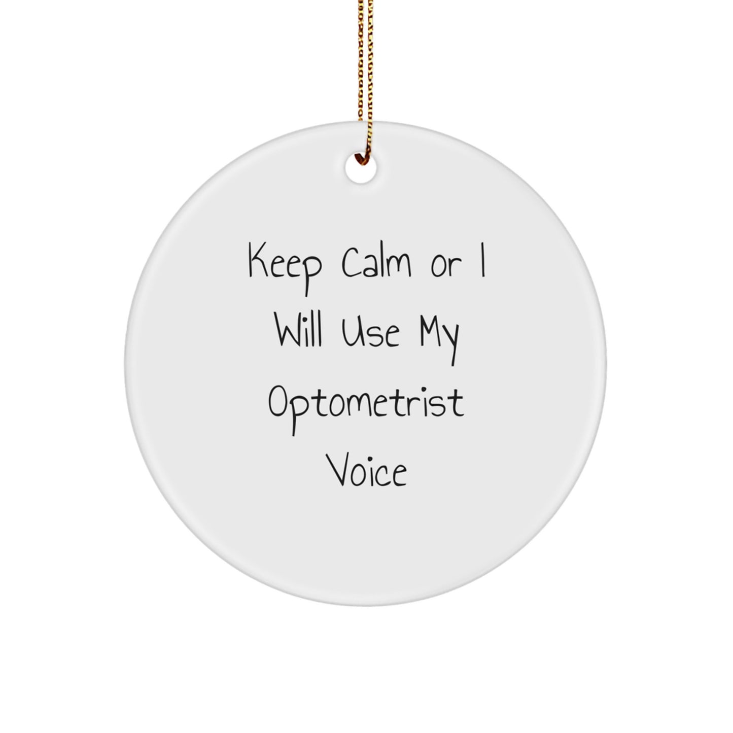 Funny Optometrist Christmas Circle Ornament Gifts from Friends for Optometrist Men - Image 1