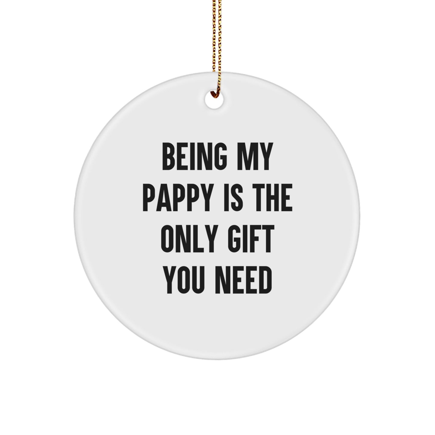 Pappy Gifts from Family, Funny Circle Ornament, Perfect for Christmas Unique Gifts - Image 1