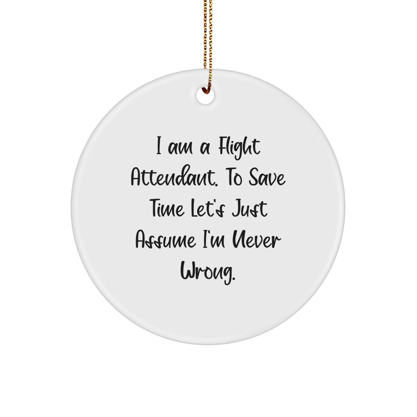 Flight Attendant Keepsake Surprise Christmas Ornament for Him Gift - Image 1