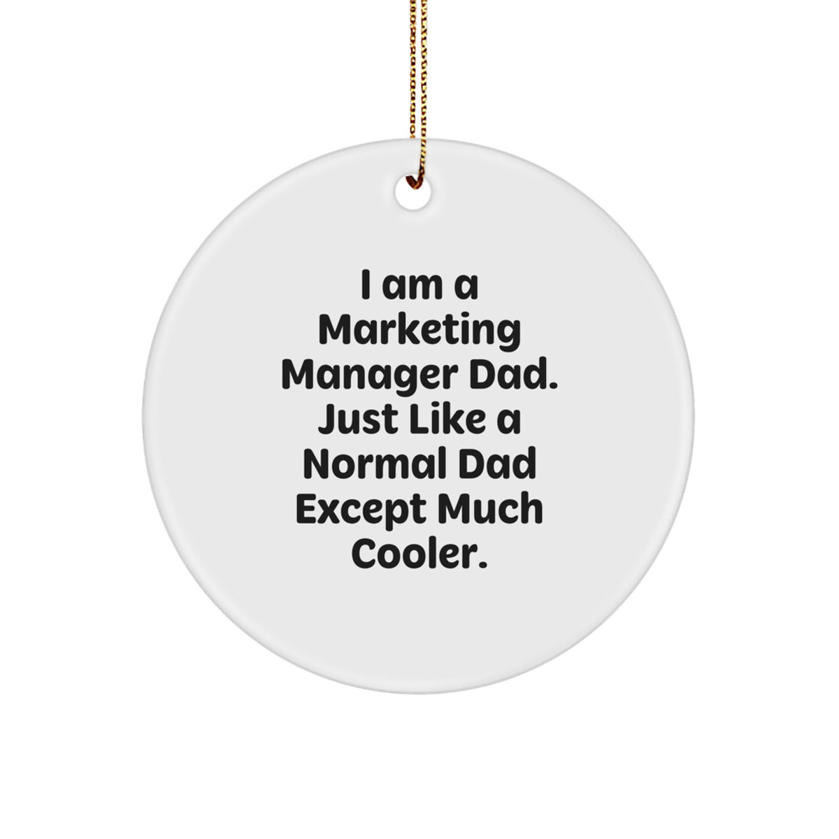 Marketing Manager Keepsake Christmas Ornament for Him Dad Gift - Image 1
