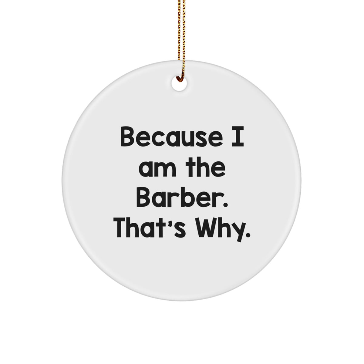 Christmas Gift Ornament for Her Present – Barber Circle Keepsake - Image 1