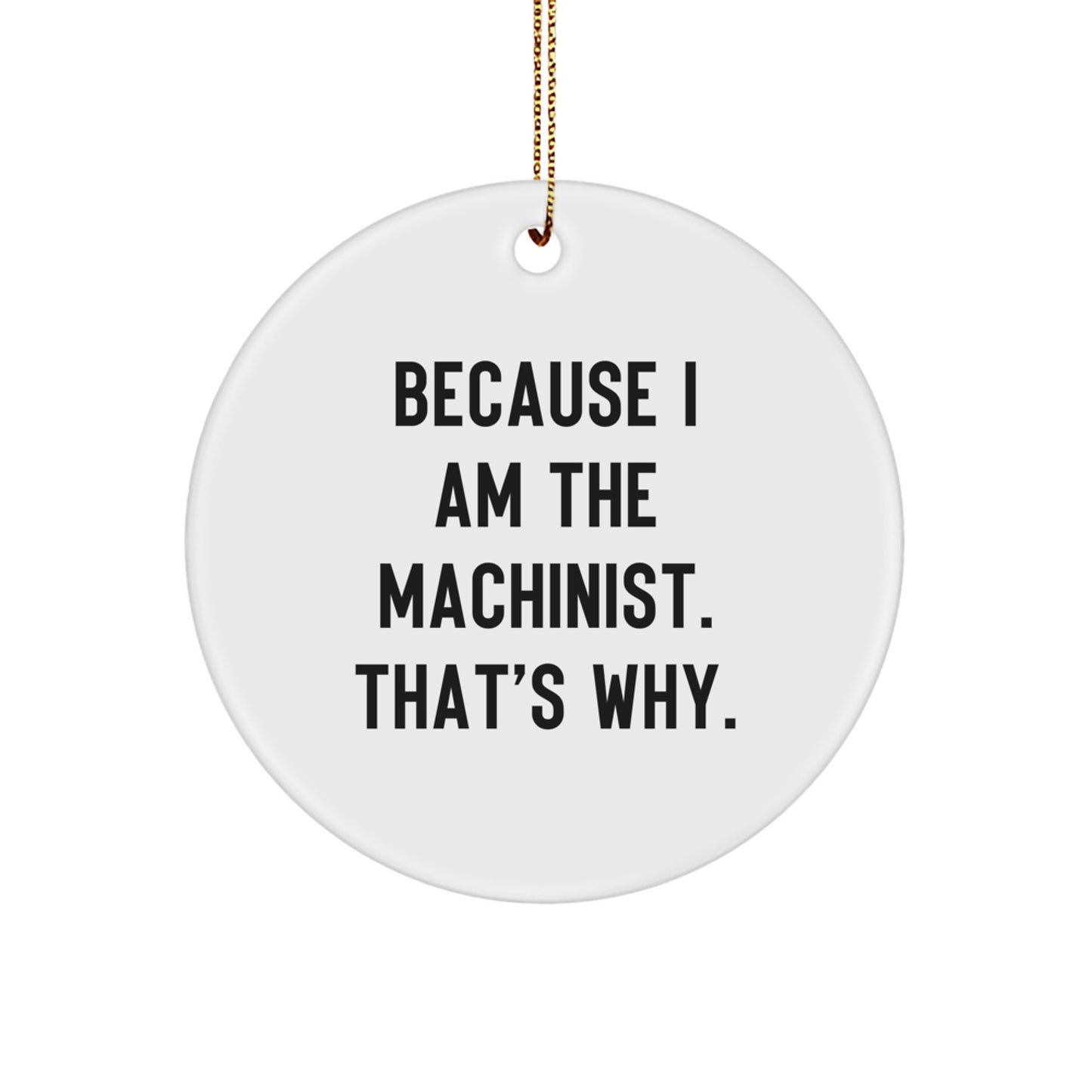 Christmas Gift for Her Machinist Ornament Present Bright With Quote - Image 1